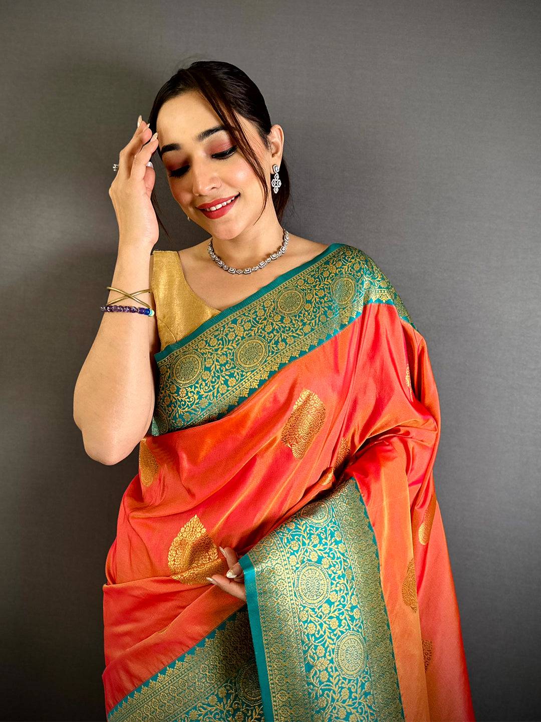 Radiance Two Tone Soft Silk Saree