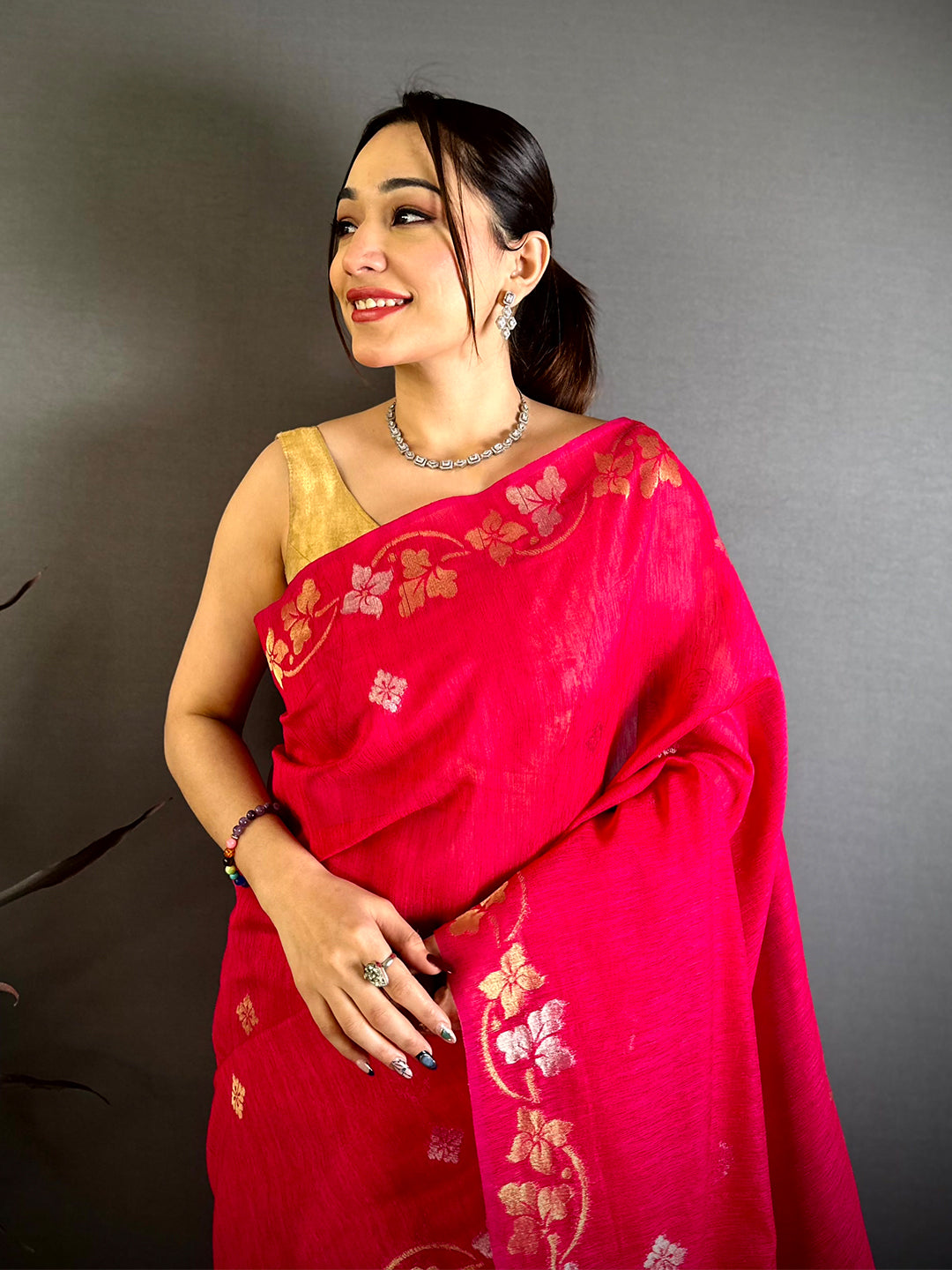 Rani Sona Chandi Munga Saree