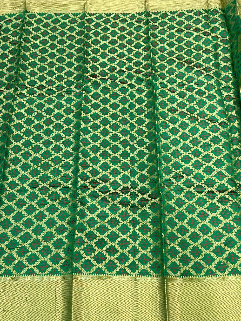 Green Banarasi Square Patola Saree