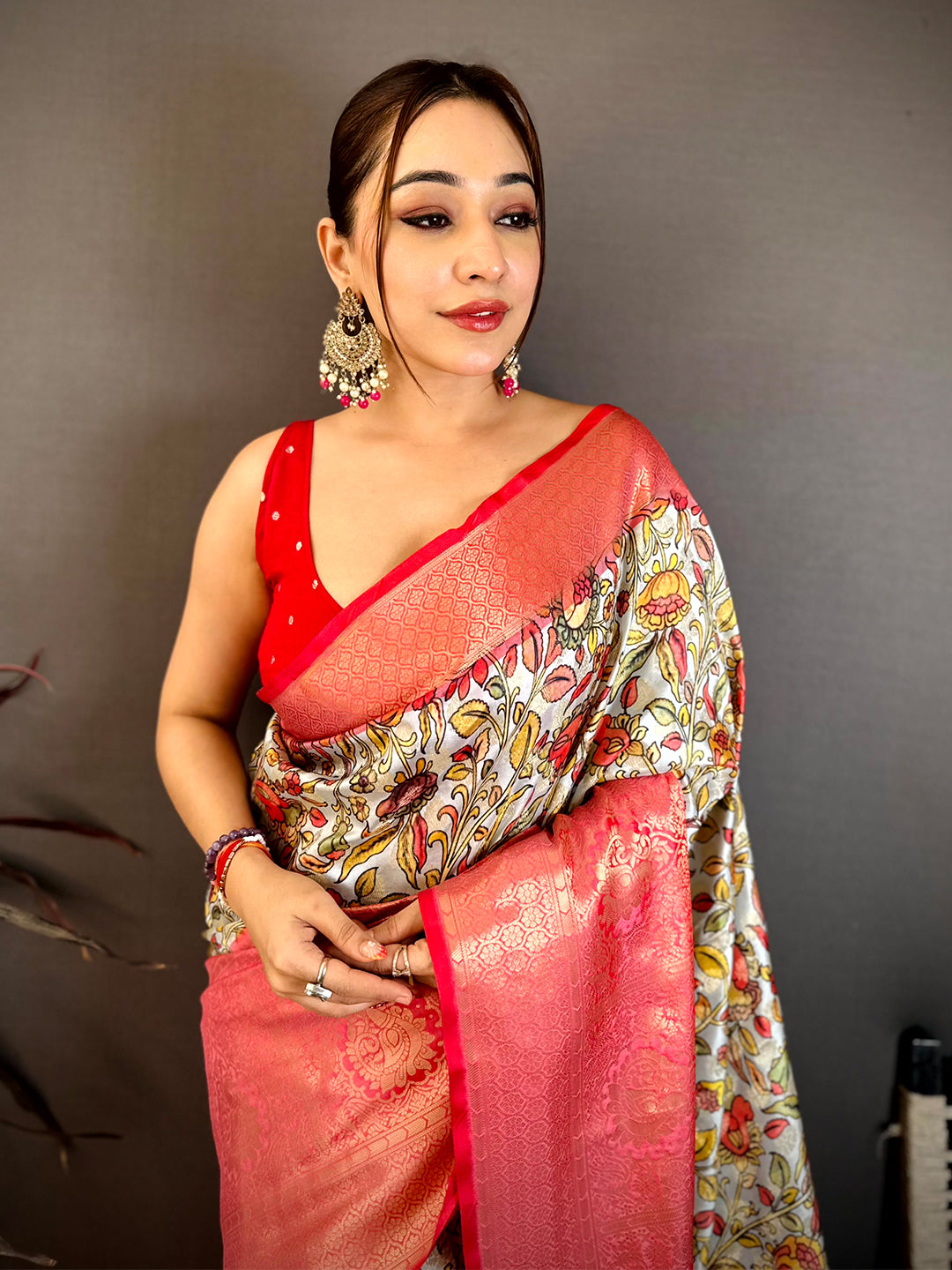 Classic Soft Silk Digital Print Kanchi Saree