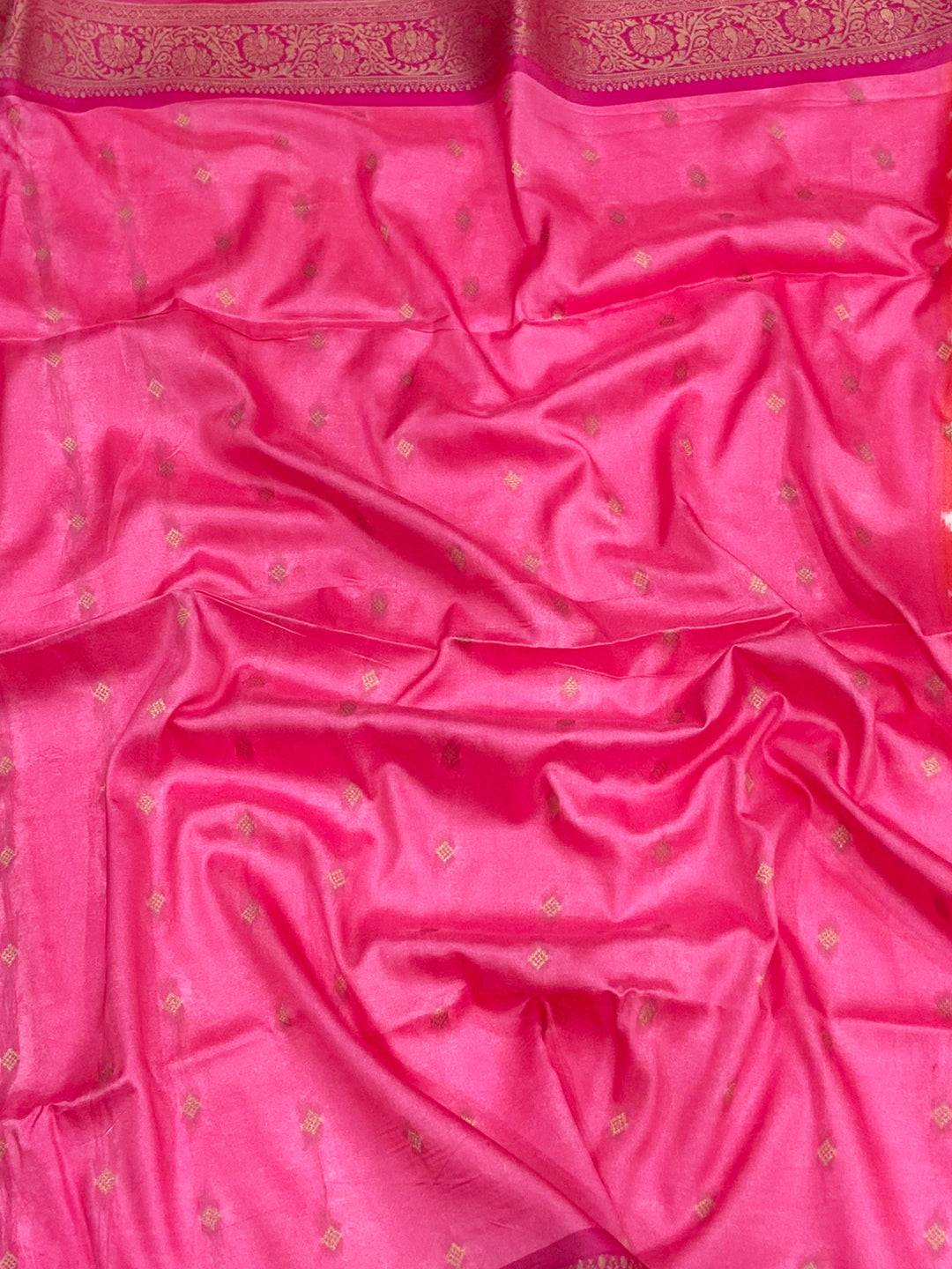 Red Banarasi Ikkat Print Saree