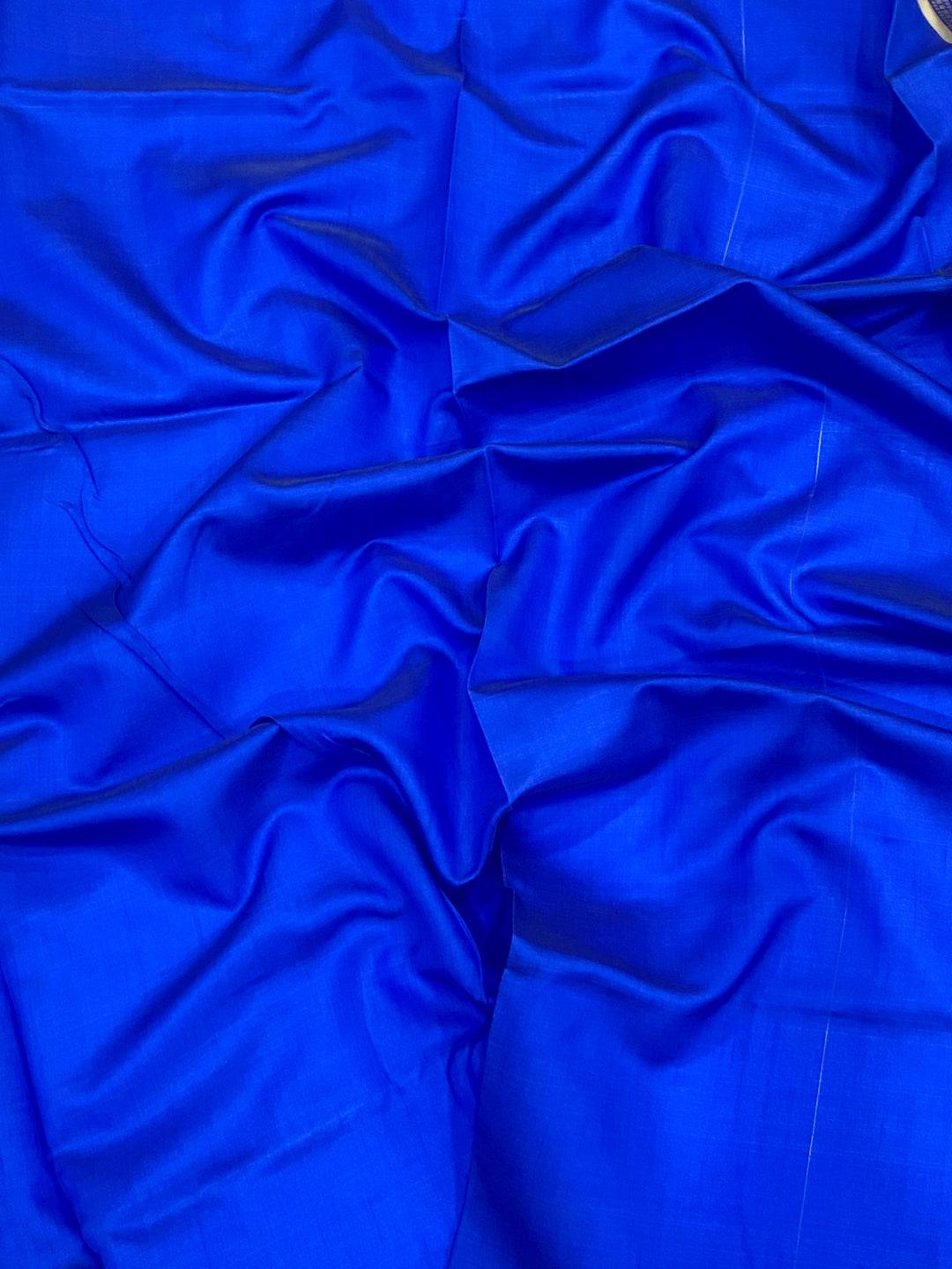 Blue Glass Organza Minakari Pallu Saree