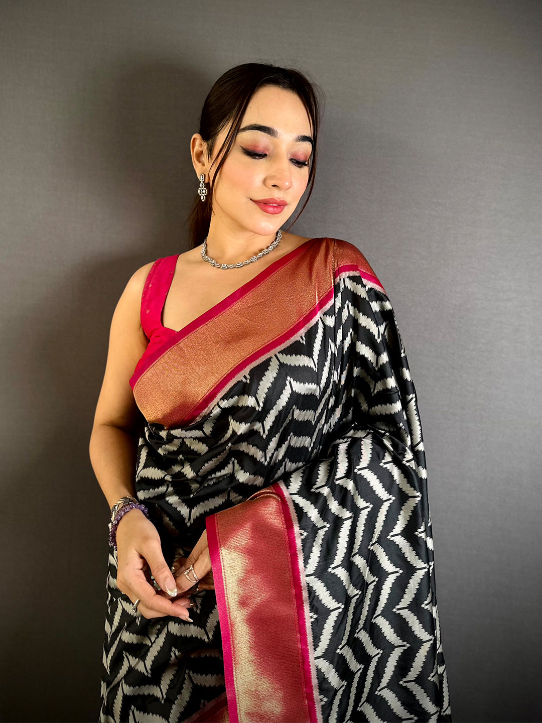 Celebrity Style Banarasi Ikkat Saree