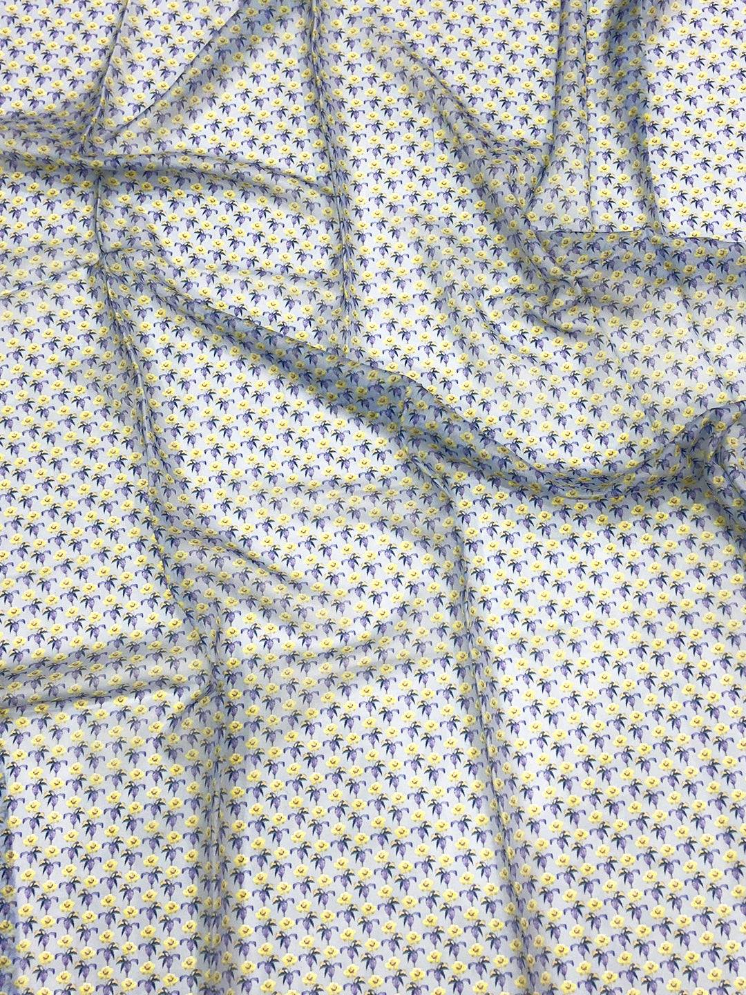 Lavender Floral Tebi Silk Saree