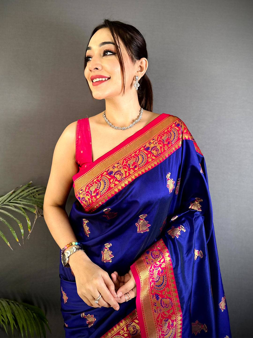 Royal Yeval Paithani Soft Silk Saree