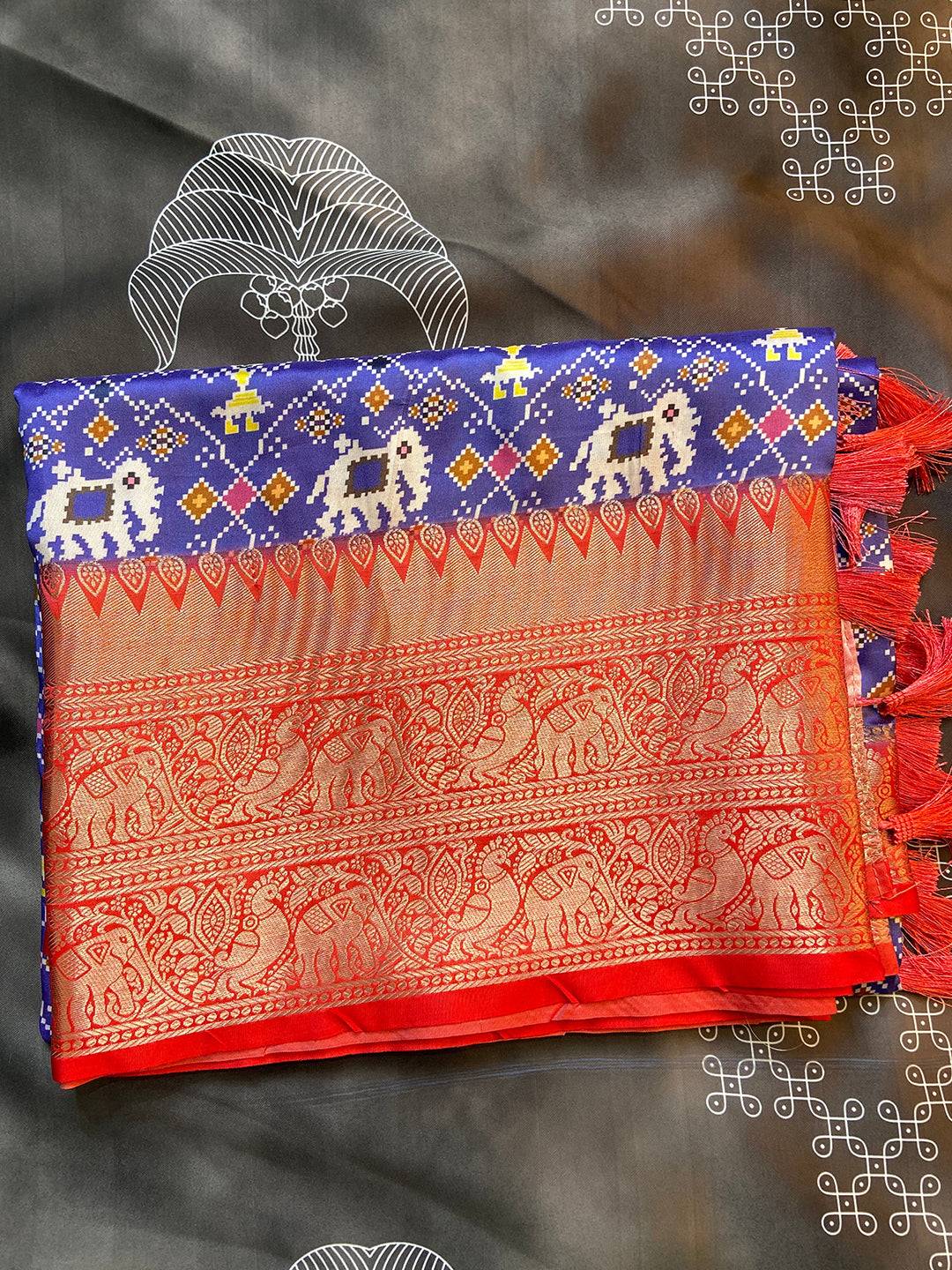 Lavander Patola Digital Print Saree