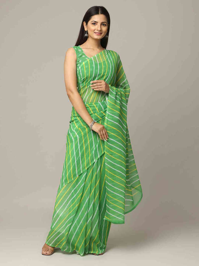 Leheriya Soft Georgette Digital Print Party Wear Saree