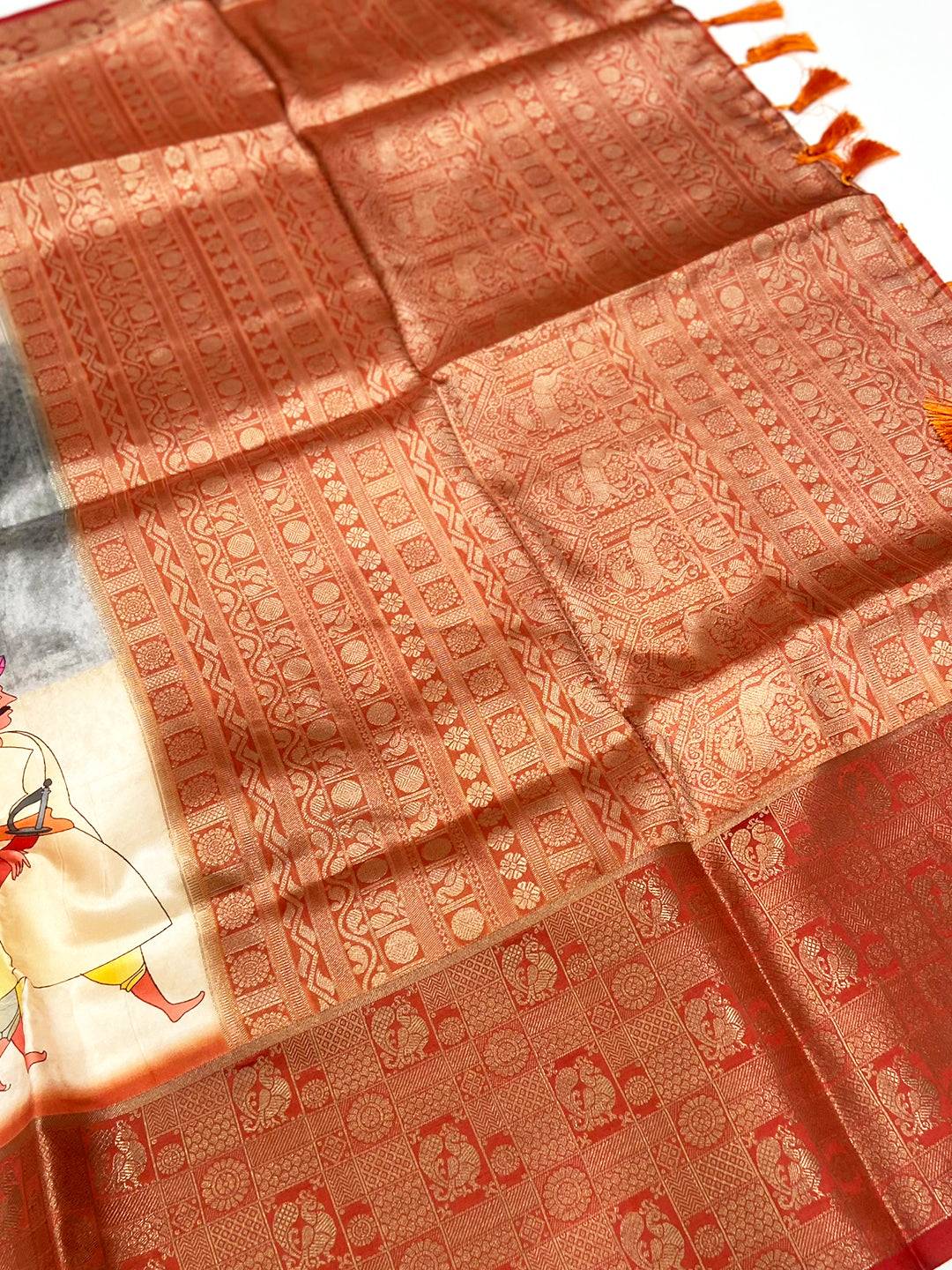 Radinat Soft Banarasi Silk Digital Print Saree