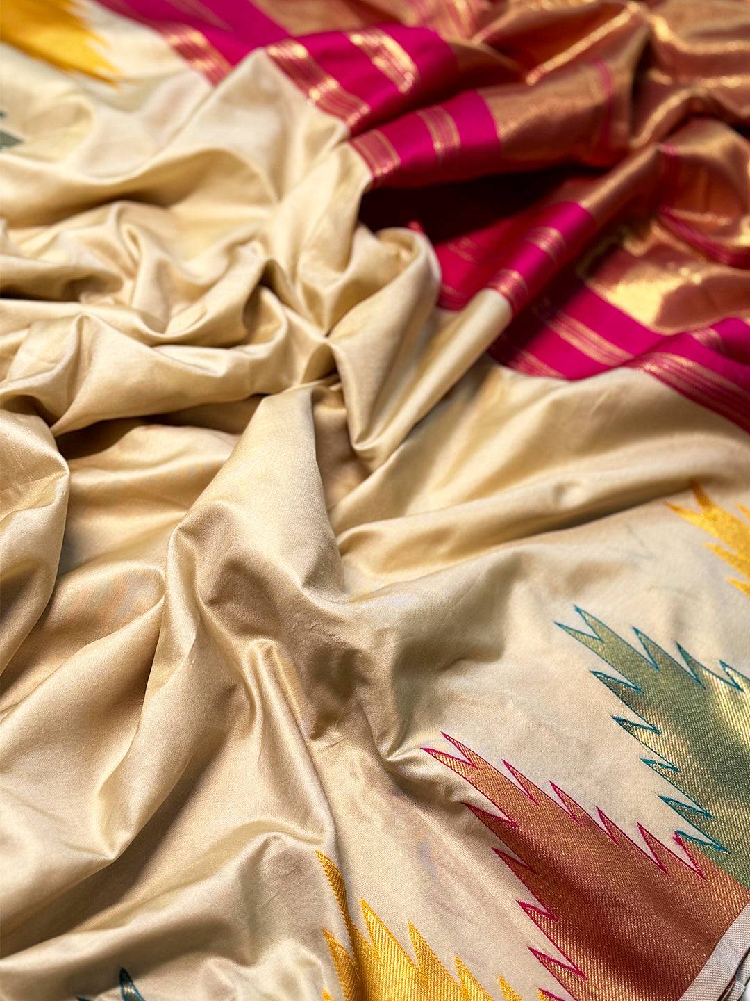 Chiku Copper Radiance Katan Silk Saree