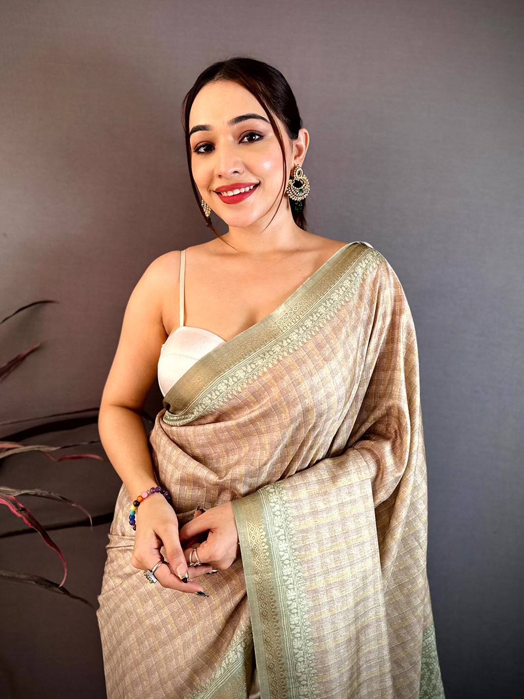 Classic Soft Tussar Bagh Print Saree