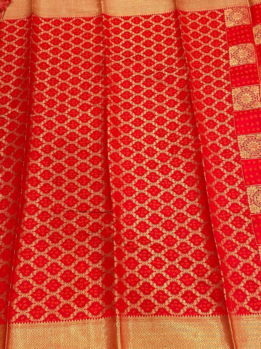 Red Banarasi Square Patola Saree