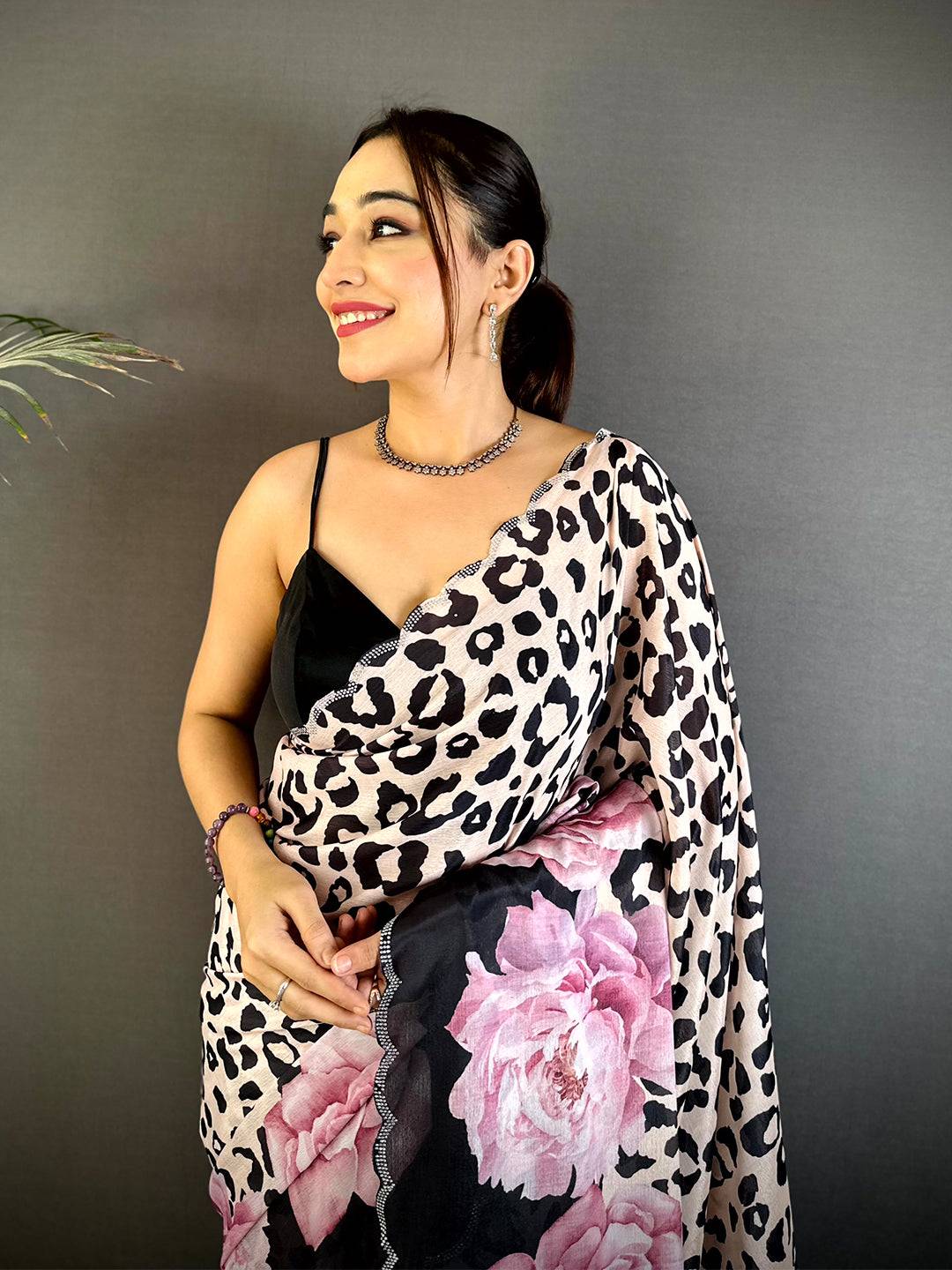 Tradition Swarovski Chinnon Floral Saree