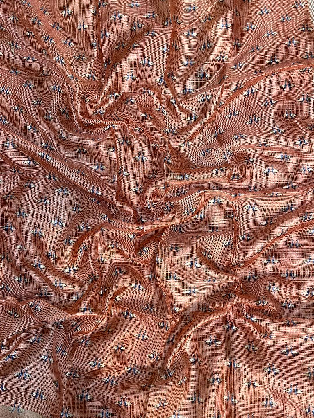 Soft Kota Doriya Silk Saree with Pichwai Prints & Rich Pallu