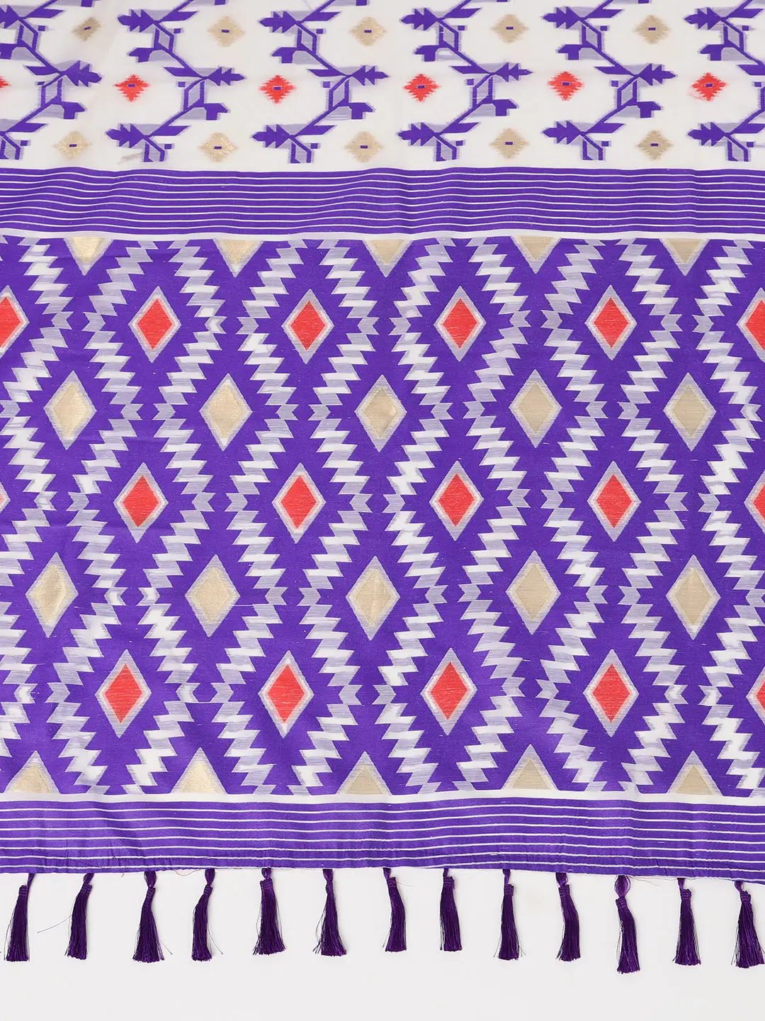 Dhakai Jamdani Cotton Silk Saree