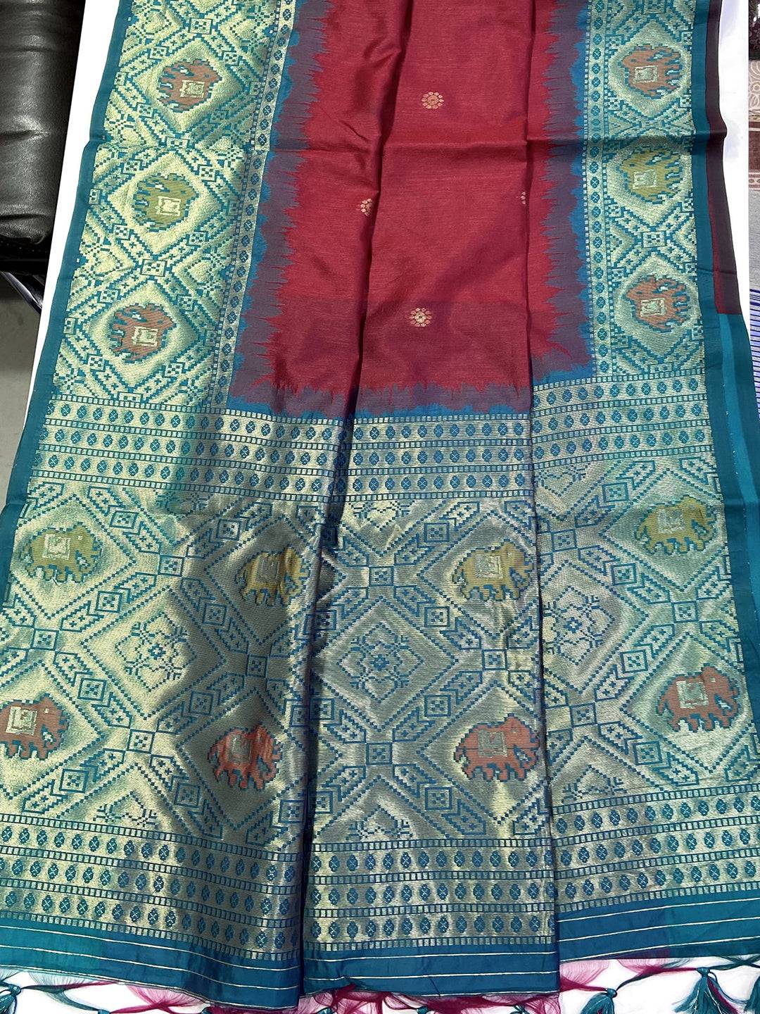 Radiance Red Silk Zari Weaving Saree