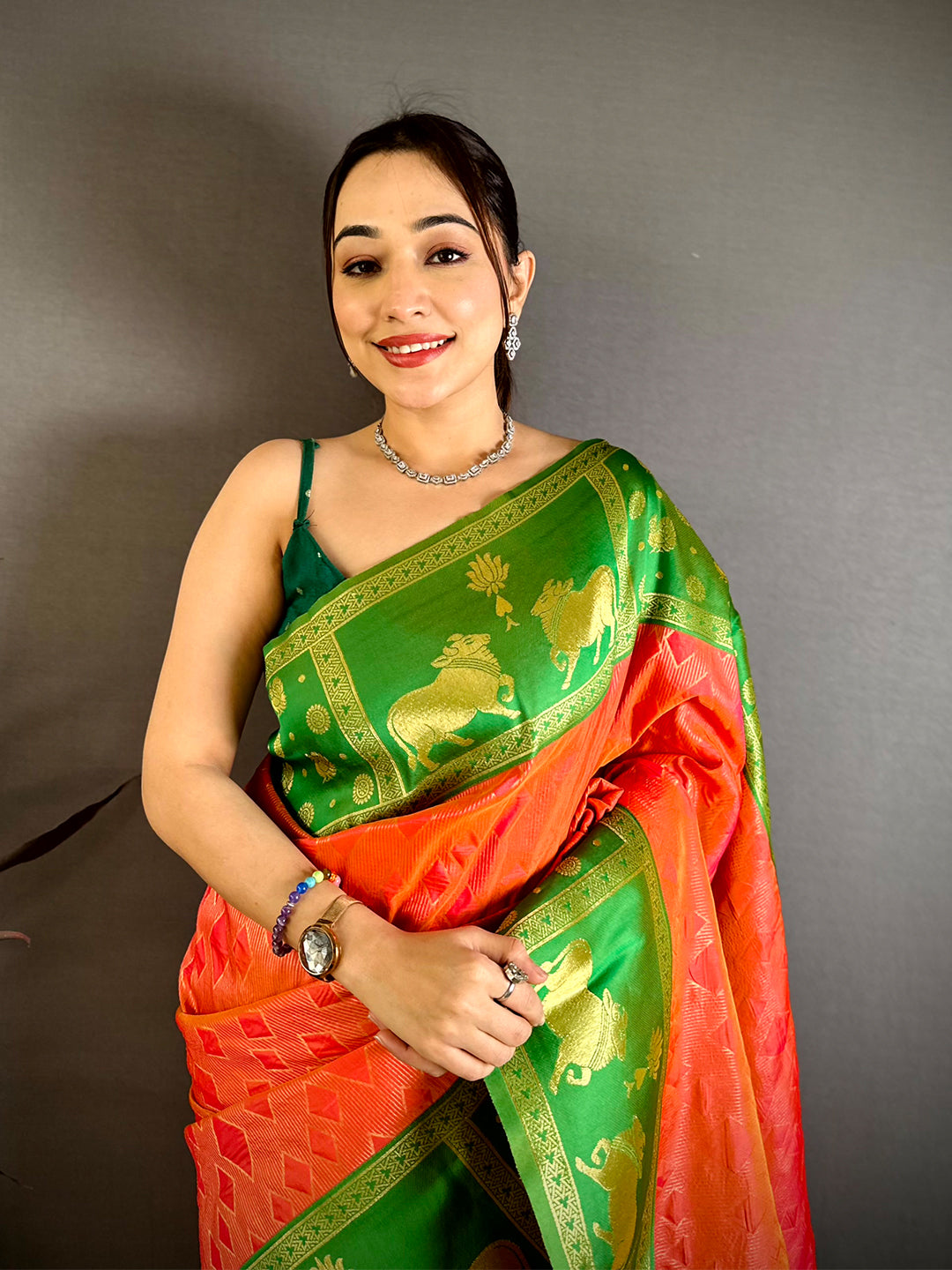 Heritage Aura Dual Tone Silk Saree