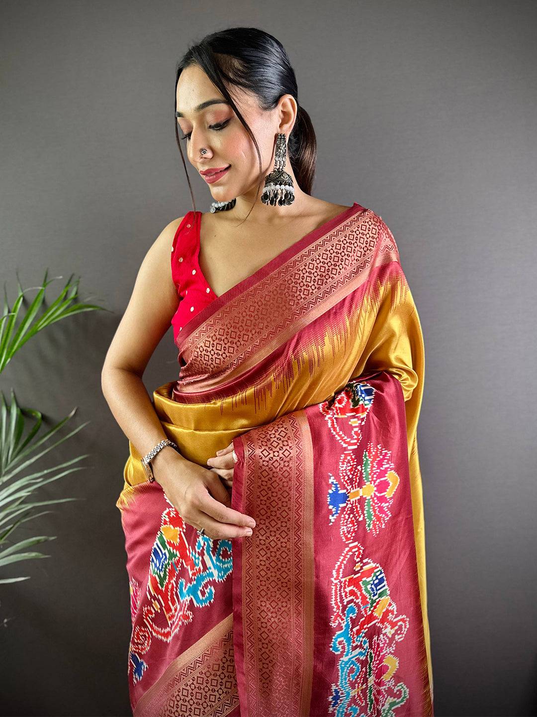 Desert Yellow Banarasi Silk Saree