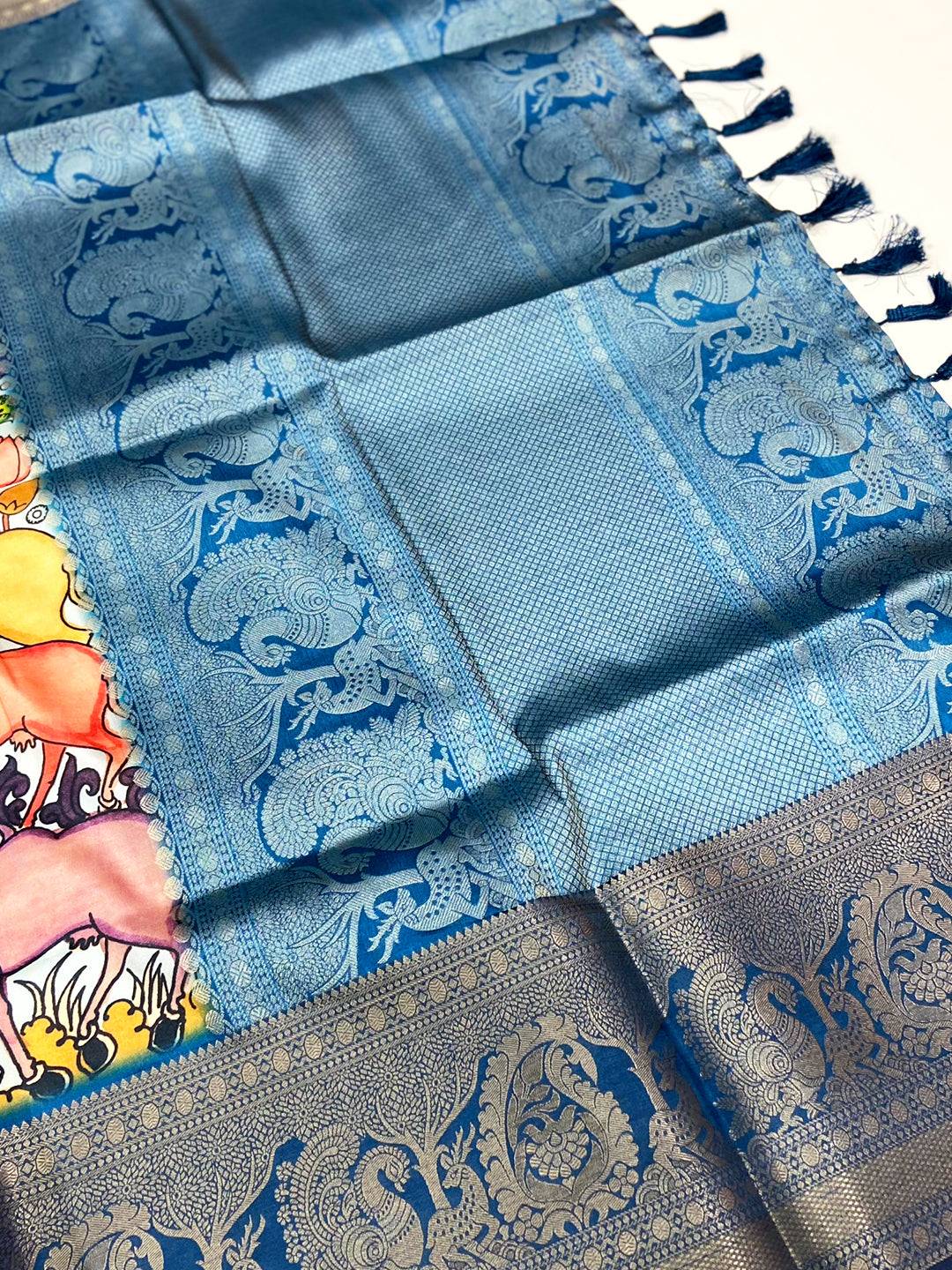 Royal Banarasi Kalamkari Pattu Saree