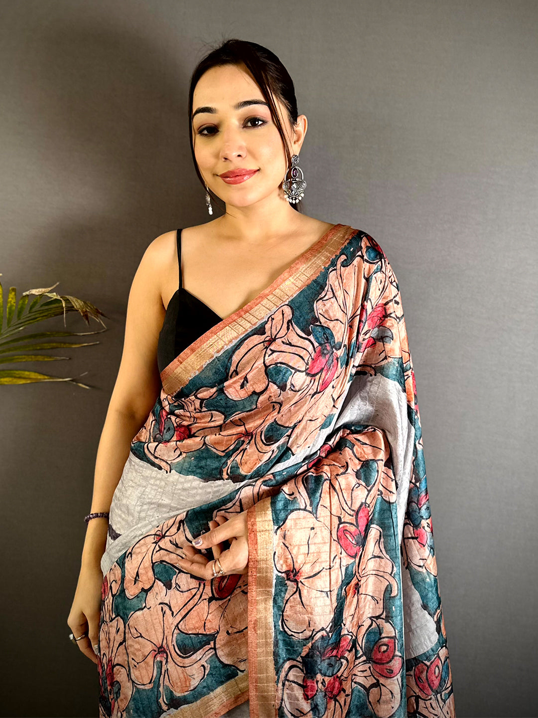 Radiant Ghicha Tussar Digital Art Saree