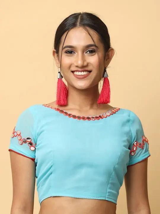 Soft Georgette Ruffle Party Wear Saree