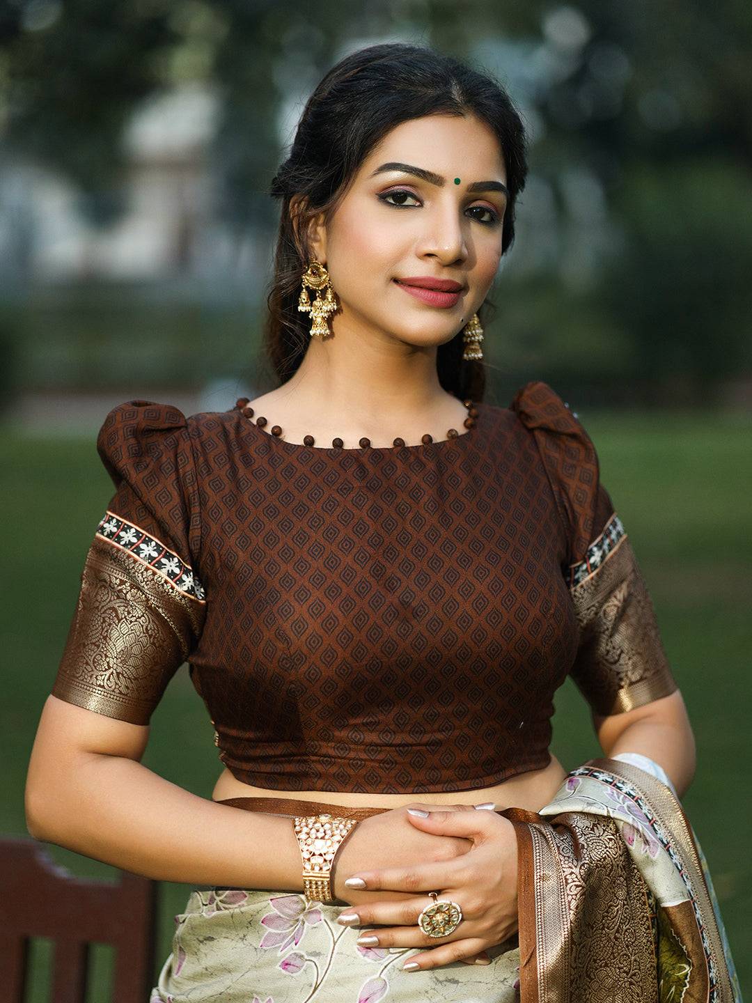 Silver Batik Pen kalamkari Saree With Zari Weaving Pallu