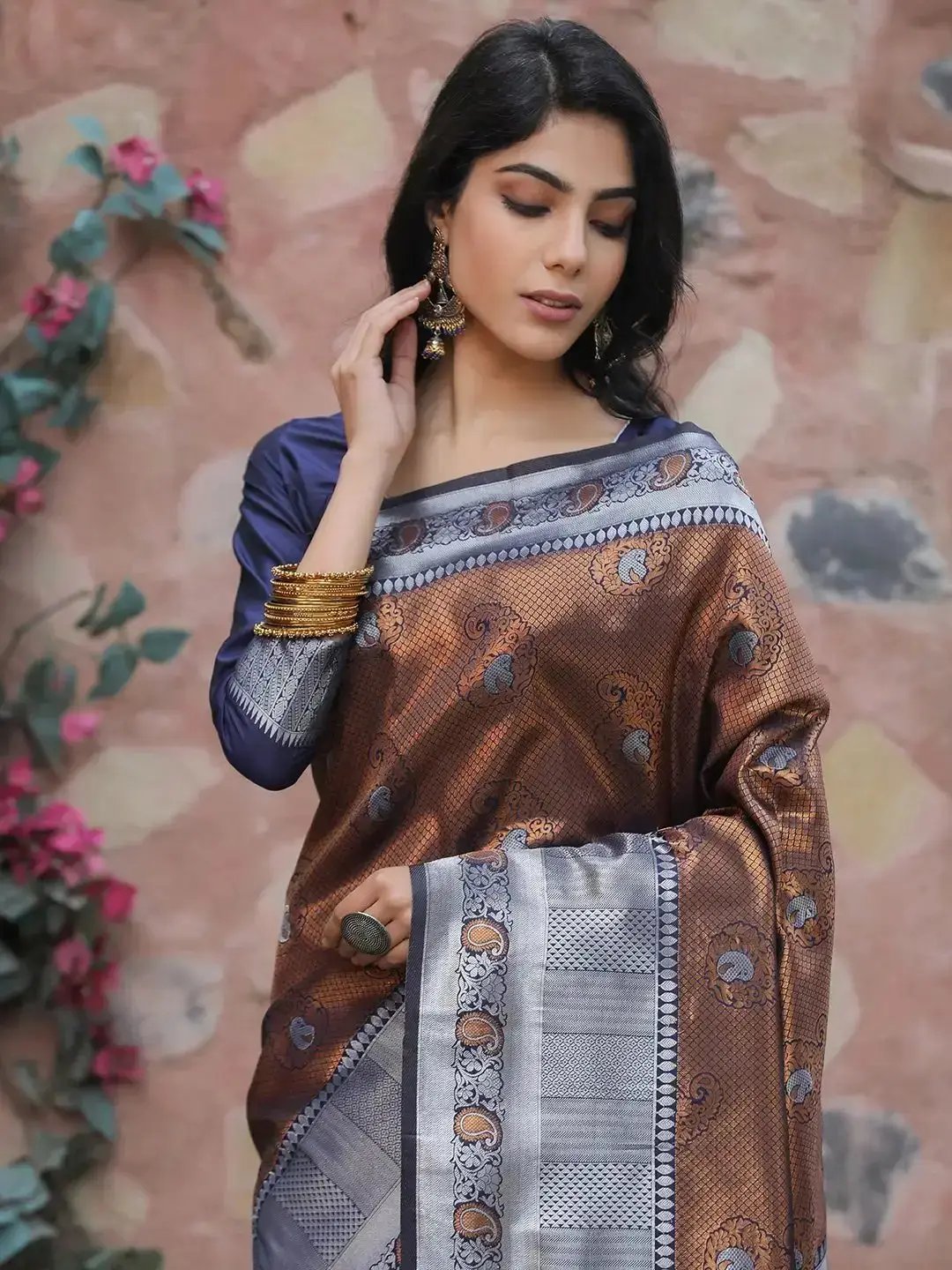Kanjivaram Silk Saree with Zari Work