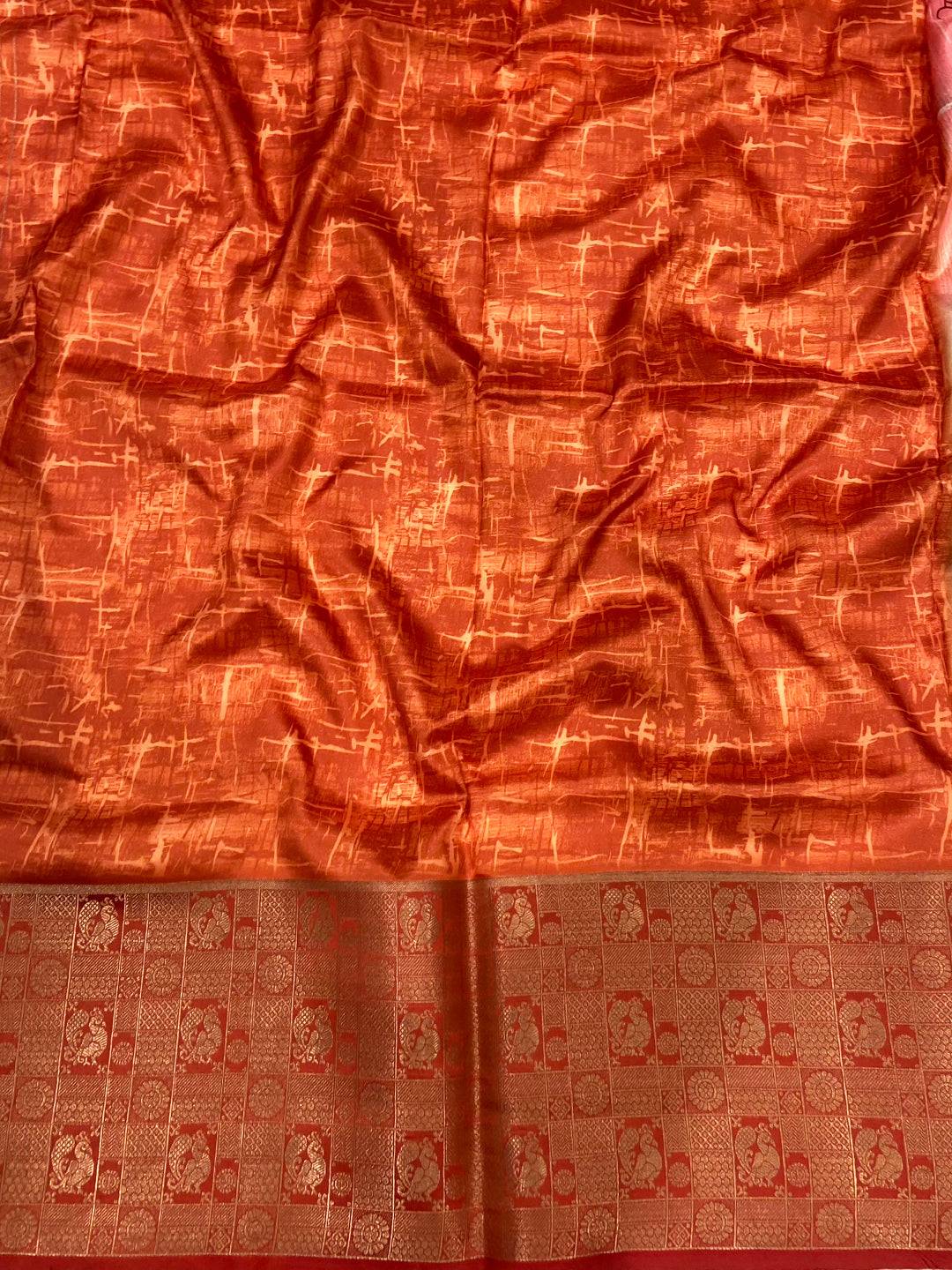 Radinat Soft Banarasi Silk Digital Print Saree