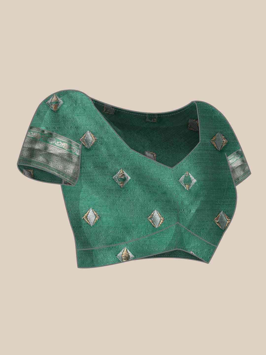 Banarasi Green Colour Woven Design Silk Saree