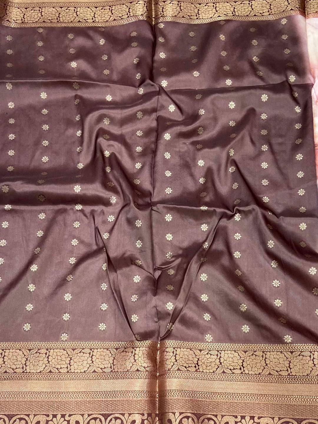 Radiant Banarasi Floral Print Saree