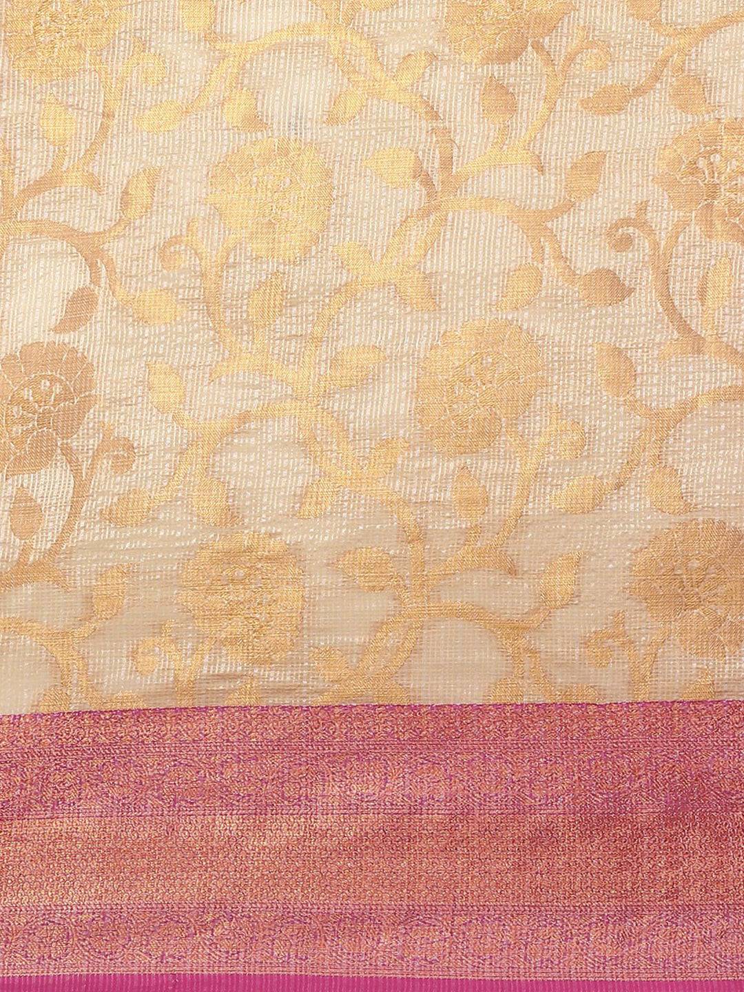 Radiance Kota Kora Gold Zari Saree