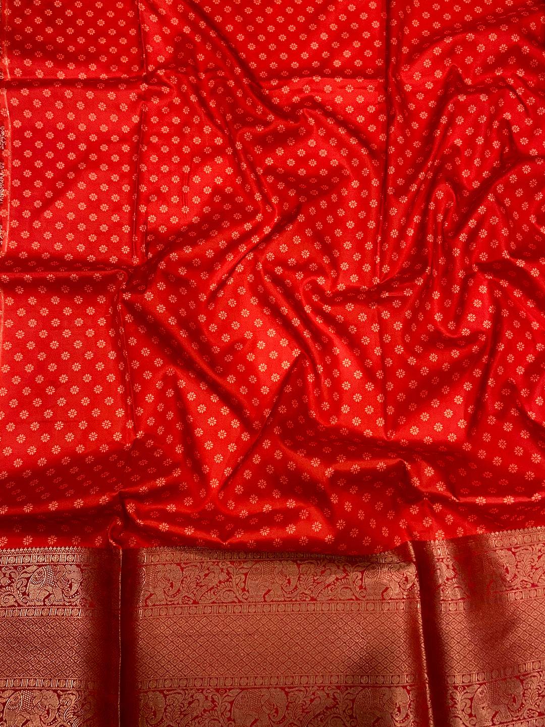 Vibrant Soft Banarasi Silk Digital Print Saree
