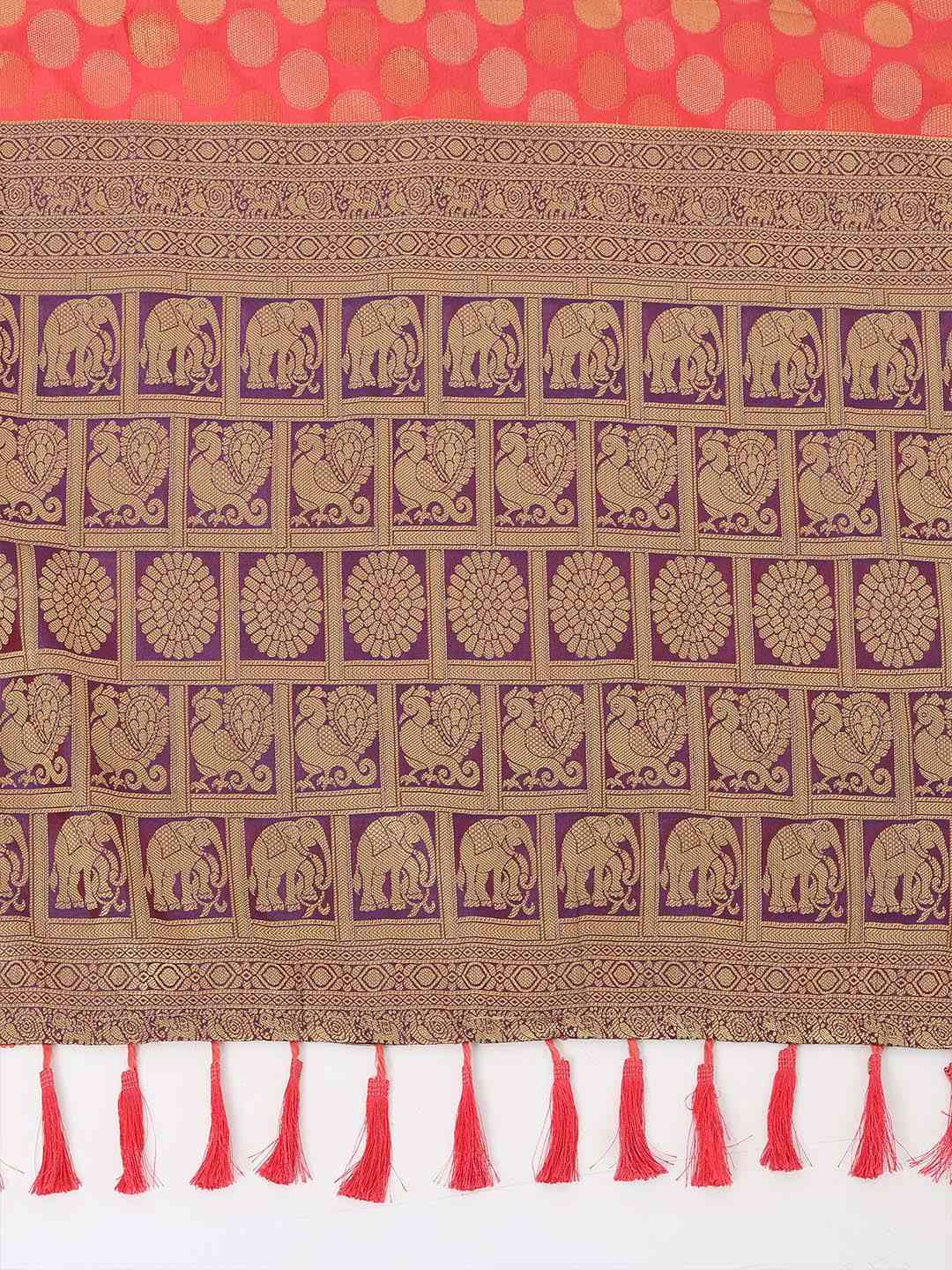 Banarasi Silk Kanchi Pattu With Polka Dots Saree