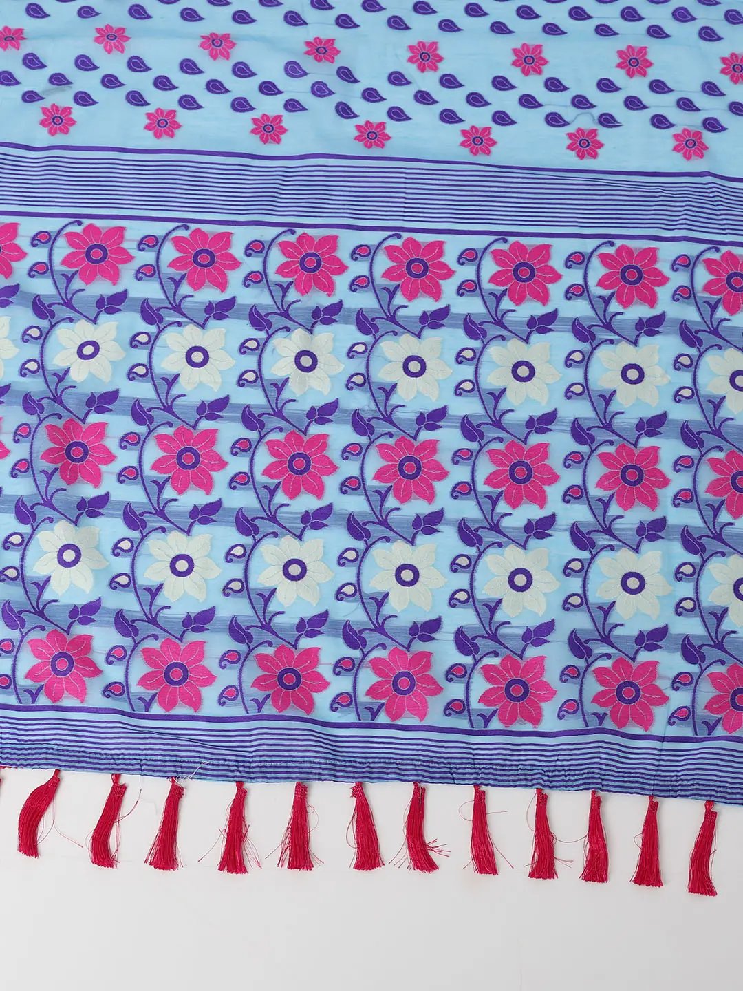 Dhakai Jamdani Light Weight Cotton Silk Saree