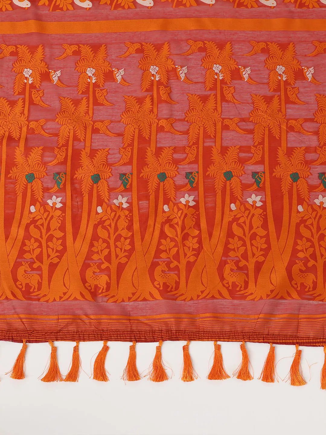 Dhakai Jamdani Cotton Silk Saree