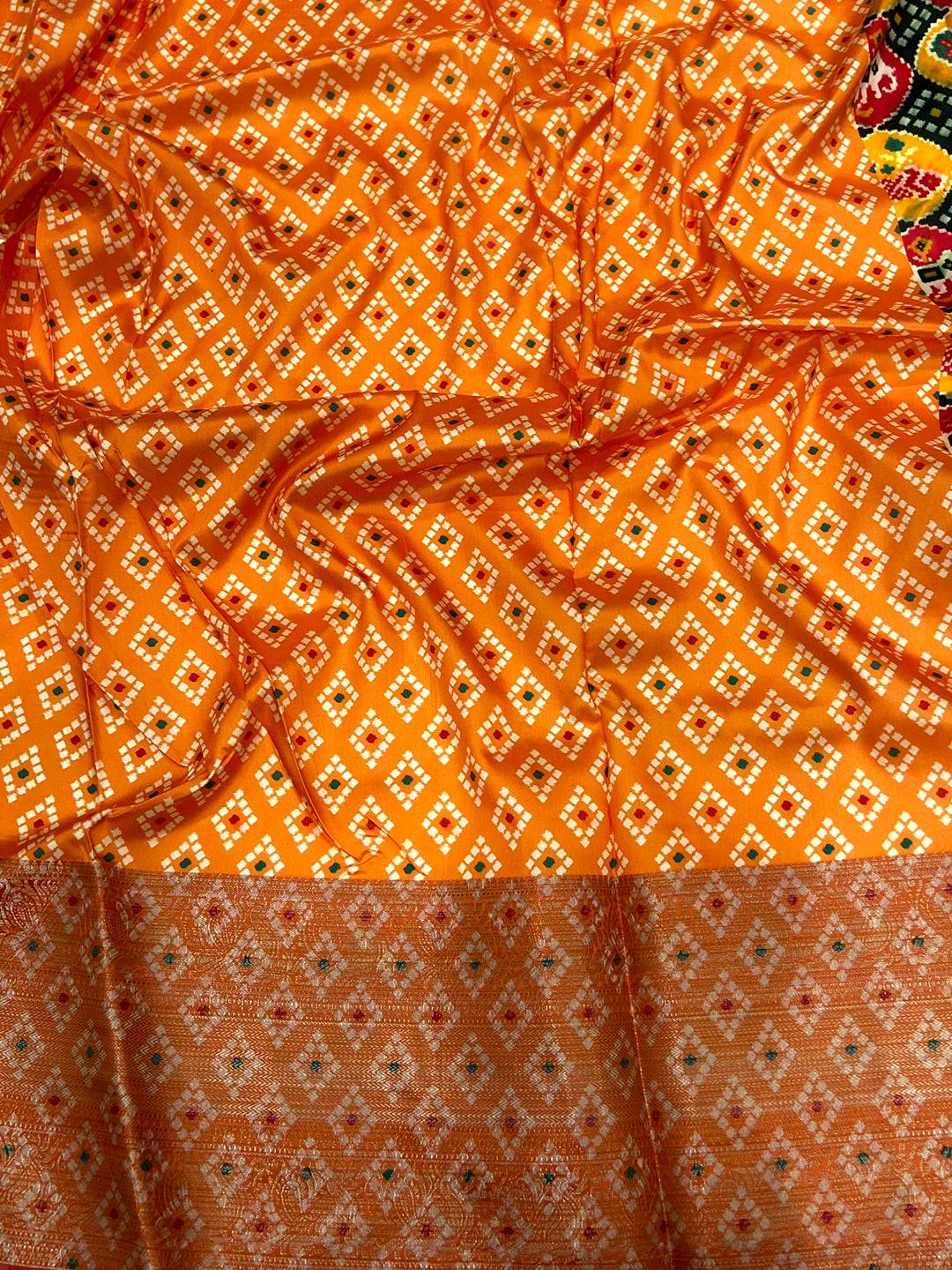 Black Geometric Printed Banarasi Saree