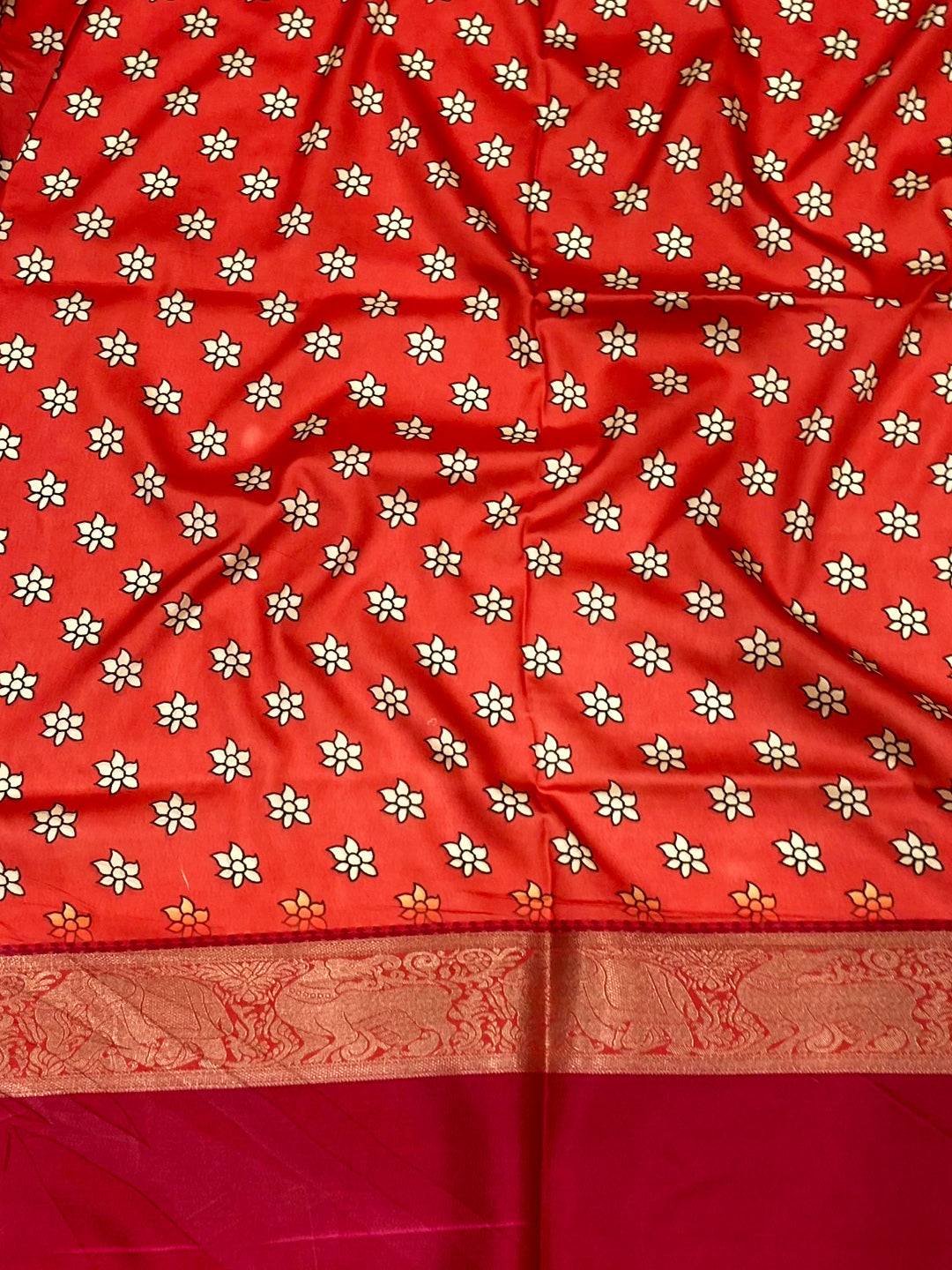 Vibrant Yellow Banarasi Kalamkari Silk Saree