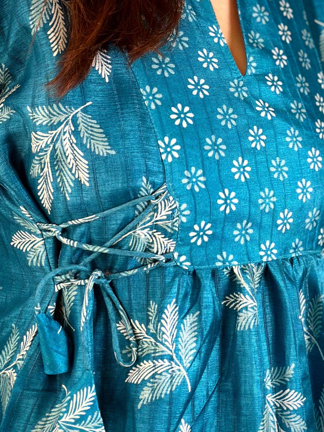 Classic Kota Doriya Collar Flare Kurti