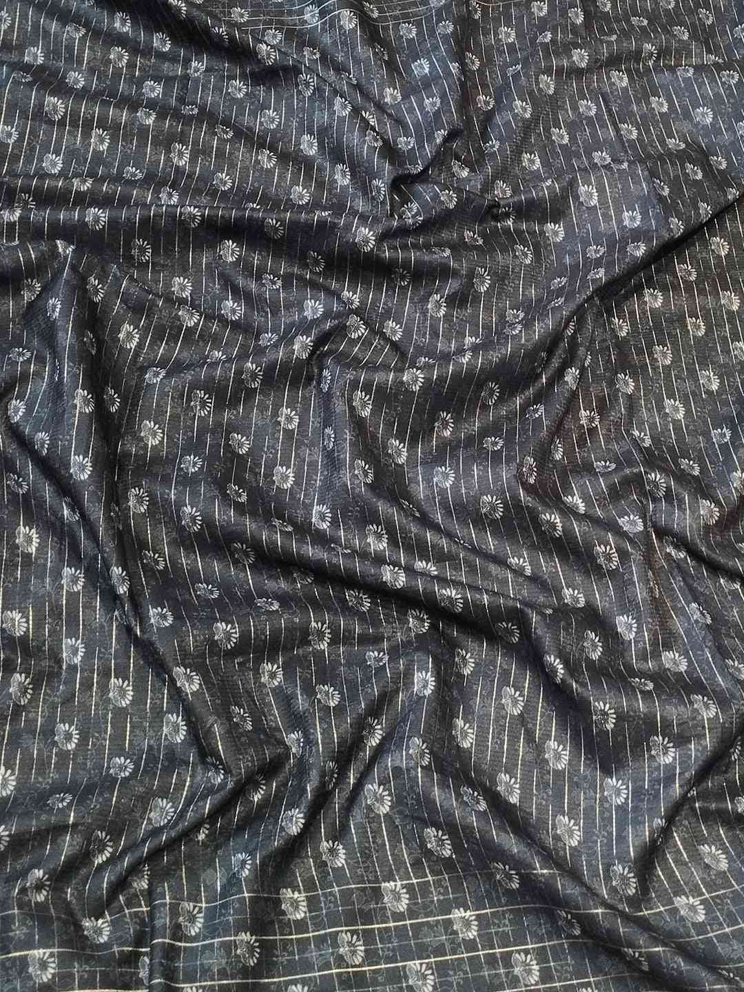 Detailed fabric of Satin Kota Doria Saree