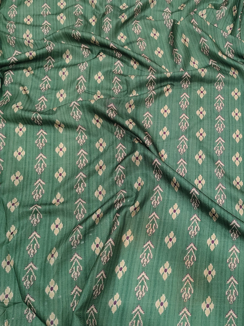 Green Kalamkari Digital Printed Saree