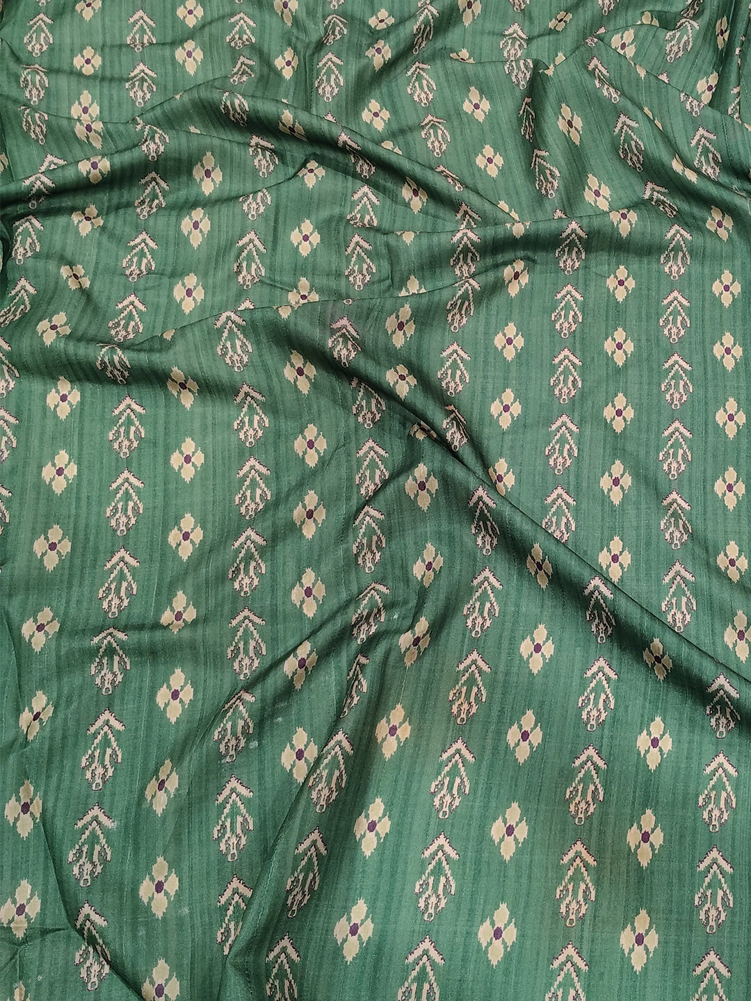 Green Kalamkari Digital Printed Saree