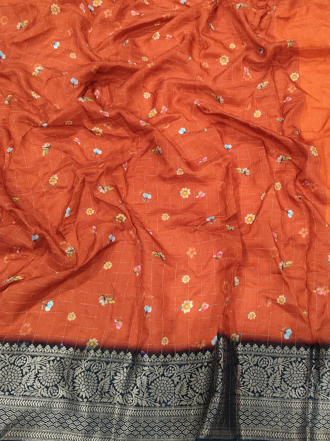 Ombre Pure Viscose Floral Saree