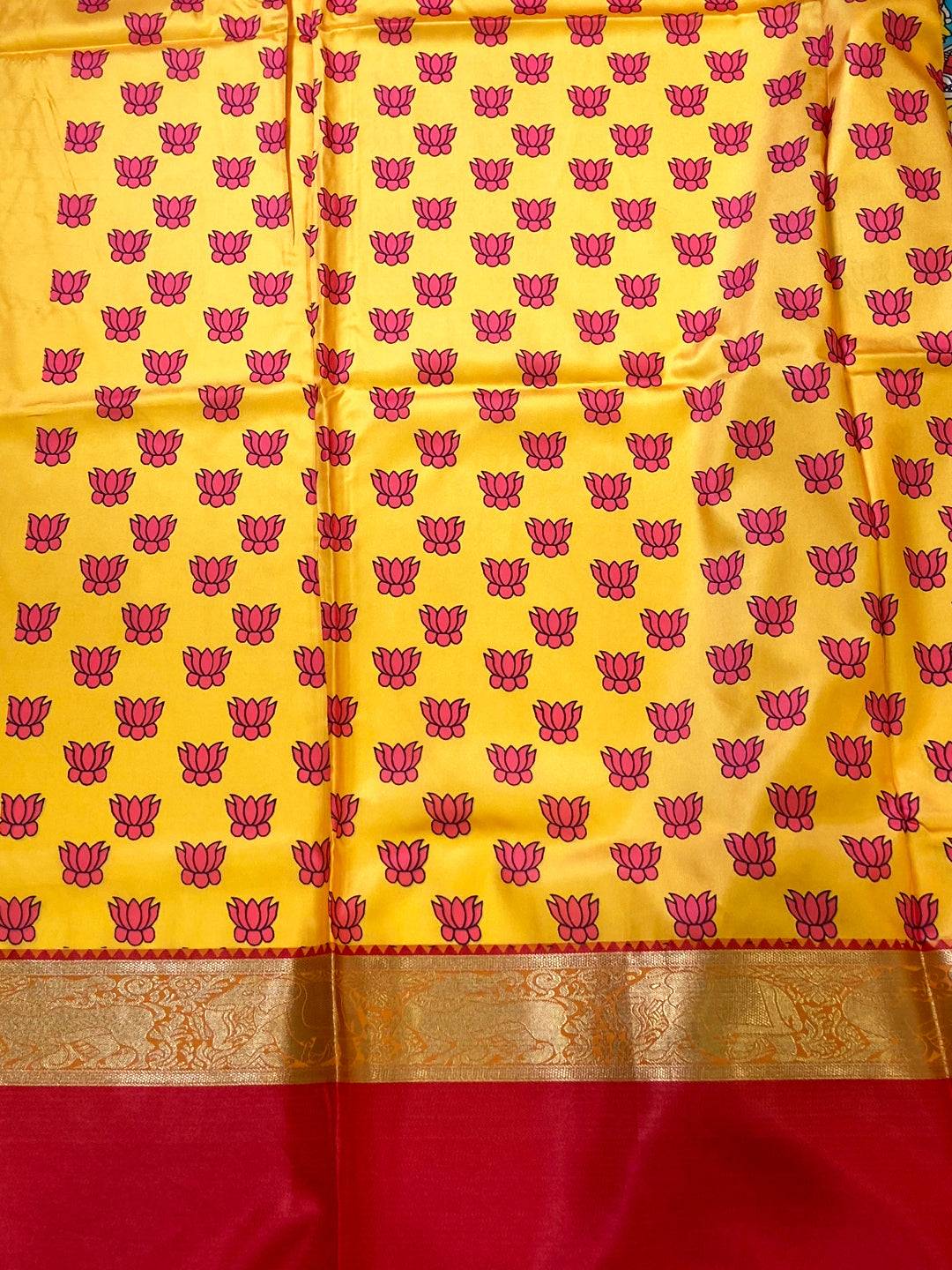 Vibrant Light Pink Banarasi Kalamkari Silk Saree