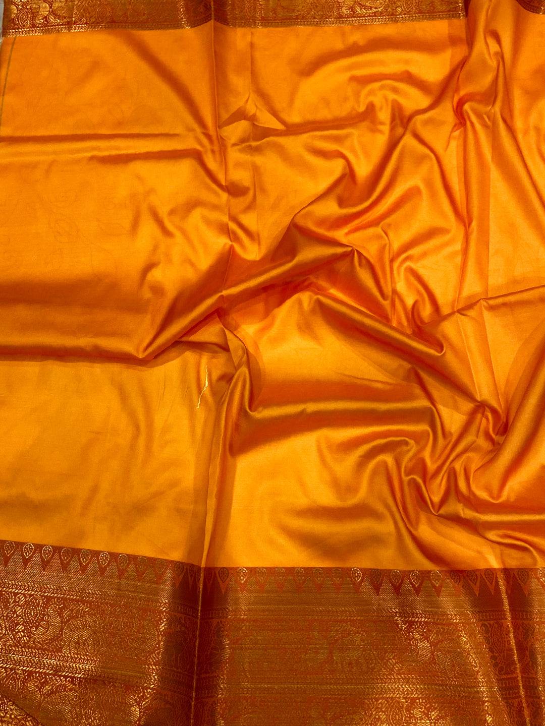 Regal Cream Floral Banarasi Silk Saree