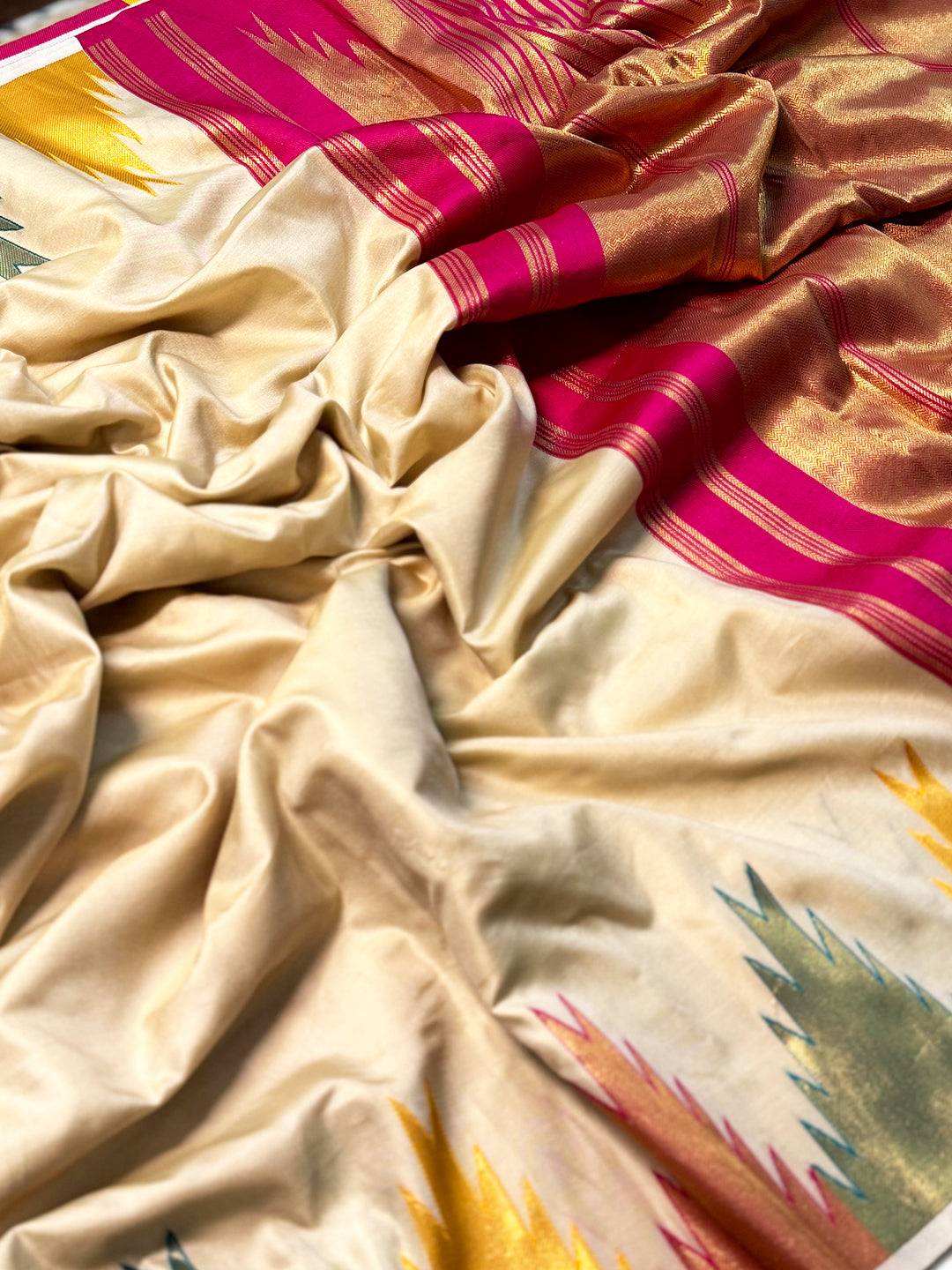 Chiku Copper Radiance Katan Silk Saree