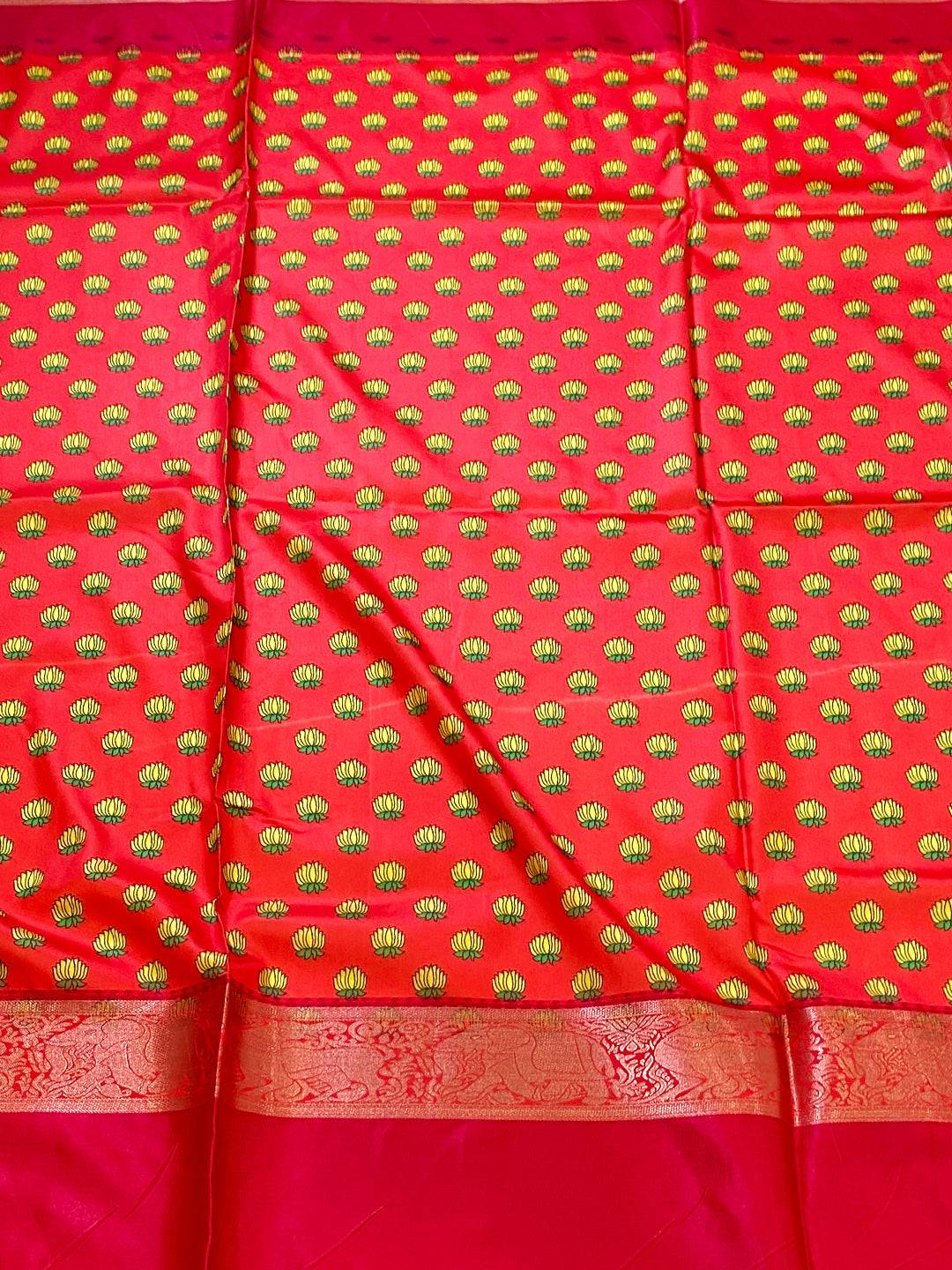 Multi Soft Banarasi Kalamkari Silk Saree