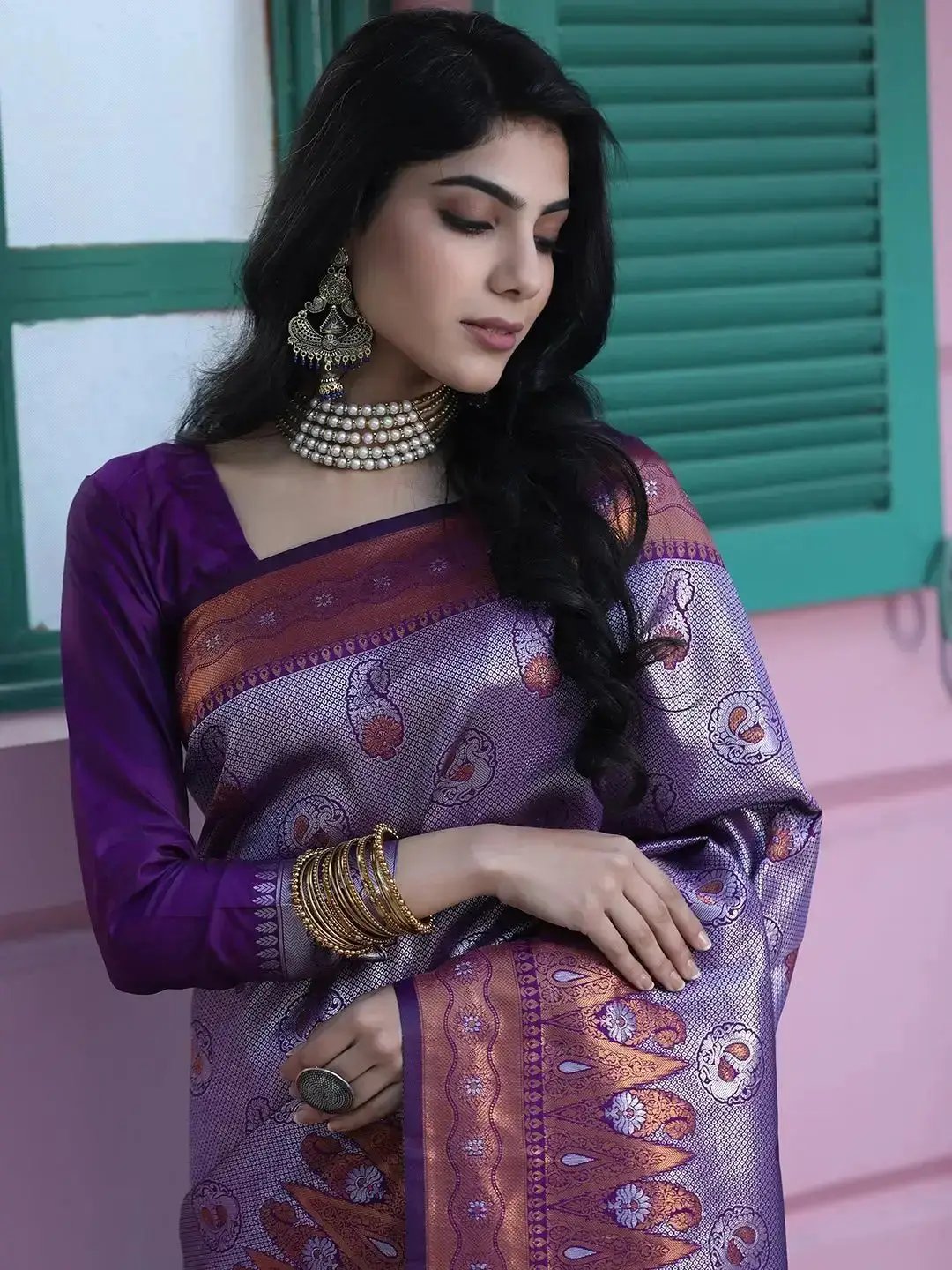 Kanjivaram Silk Saree With Zari Work