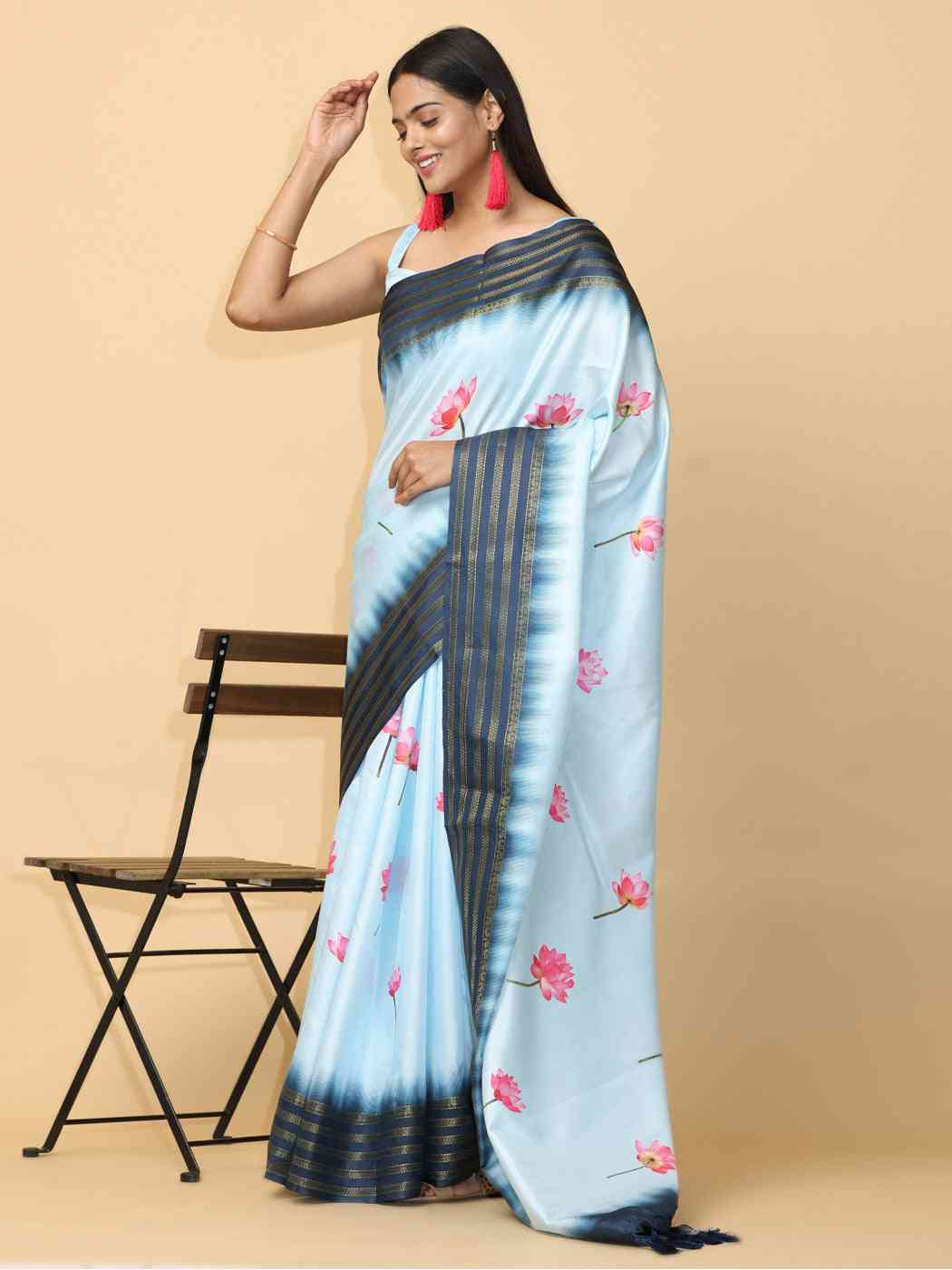 Soft Silk Pichwai Kalamkari Saree for Party Wear