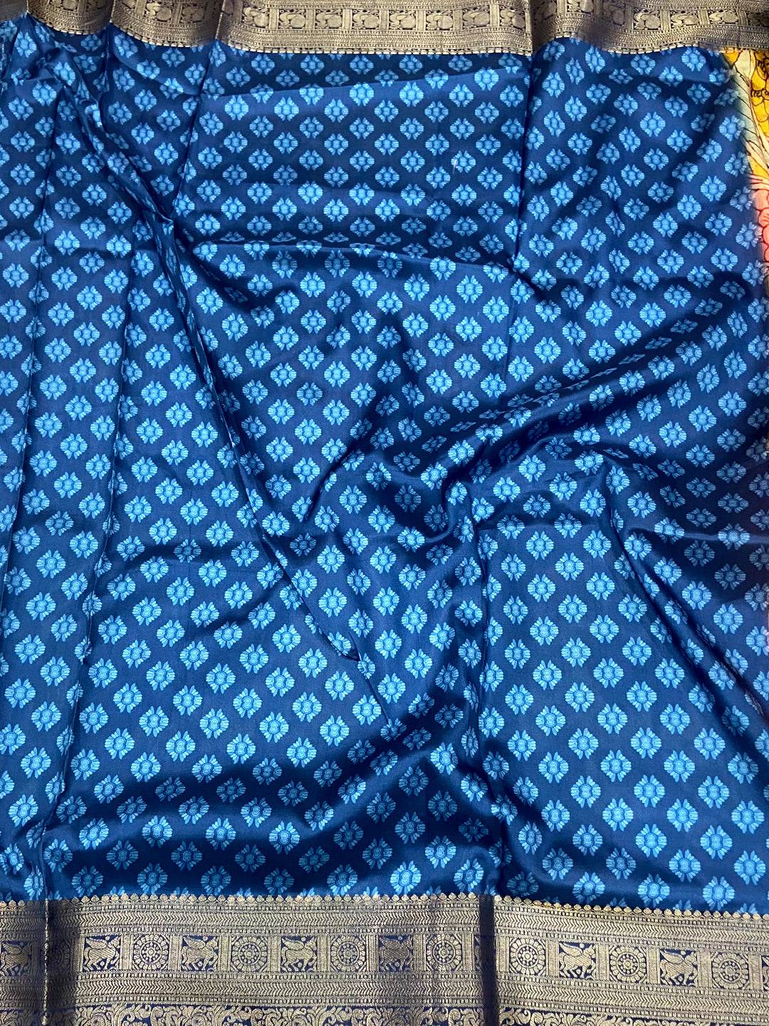 Multi Radiant Banarasi Silk Kalamkari Saree