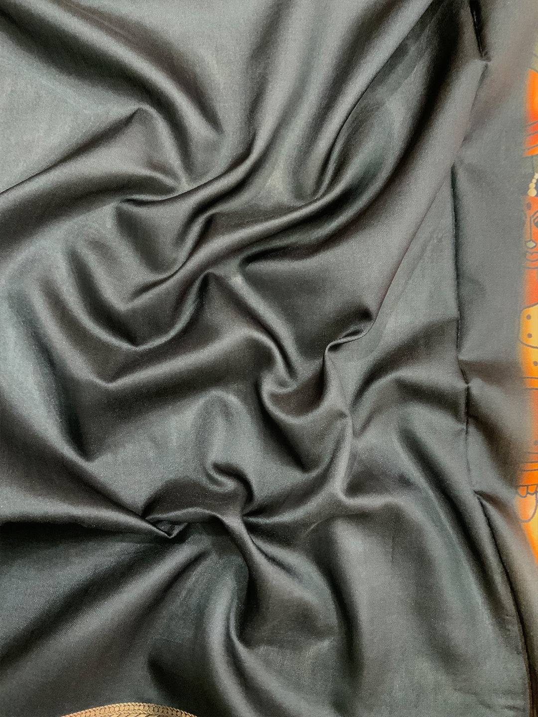Heritage Kalamkari Satin Bentex Gadwal Saree