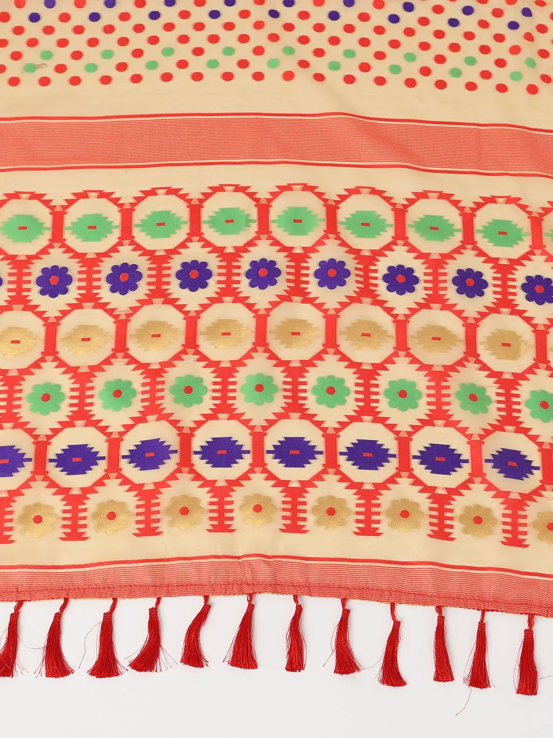Dhakai Jamdani Cotton Silk Saree